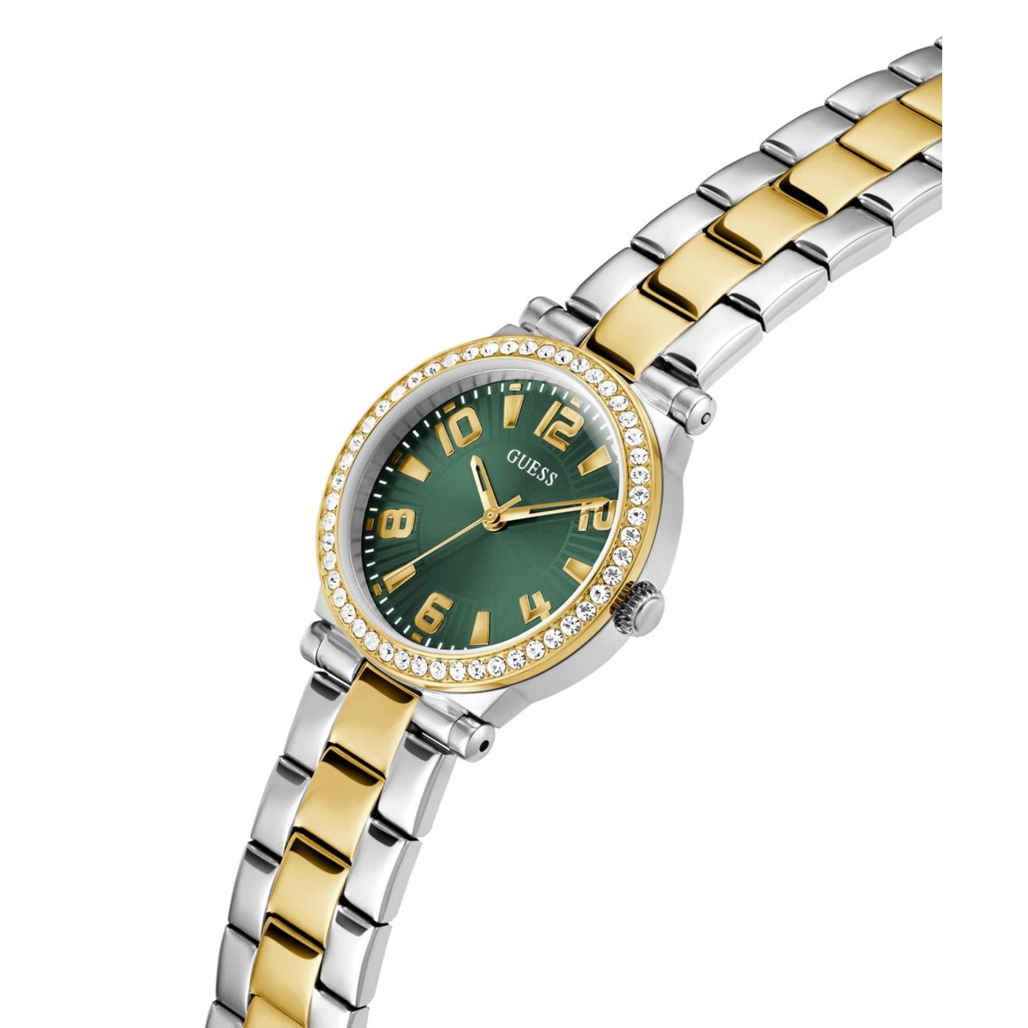 Guess Fawn Green Dial Stainless Steel Strap Women's Watch GW0686L2