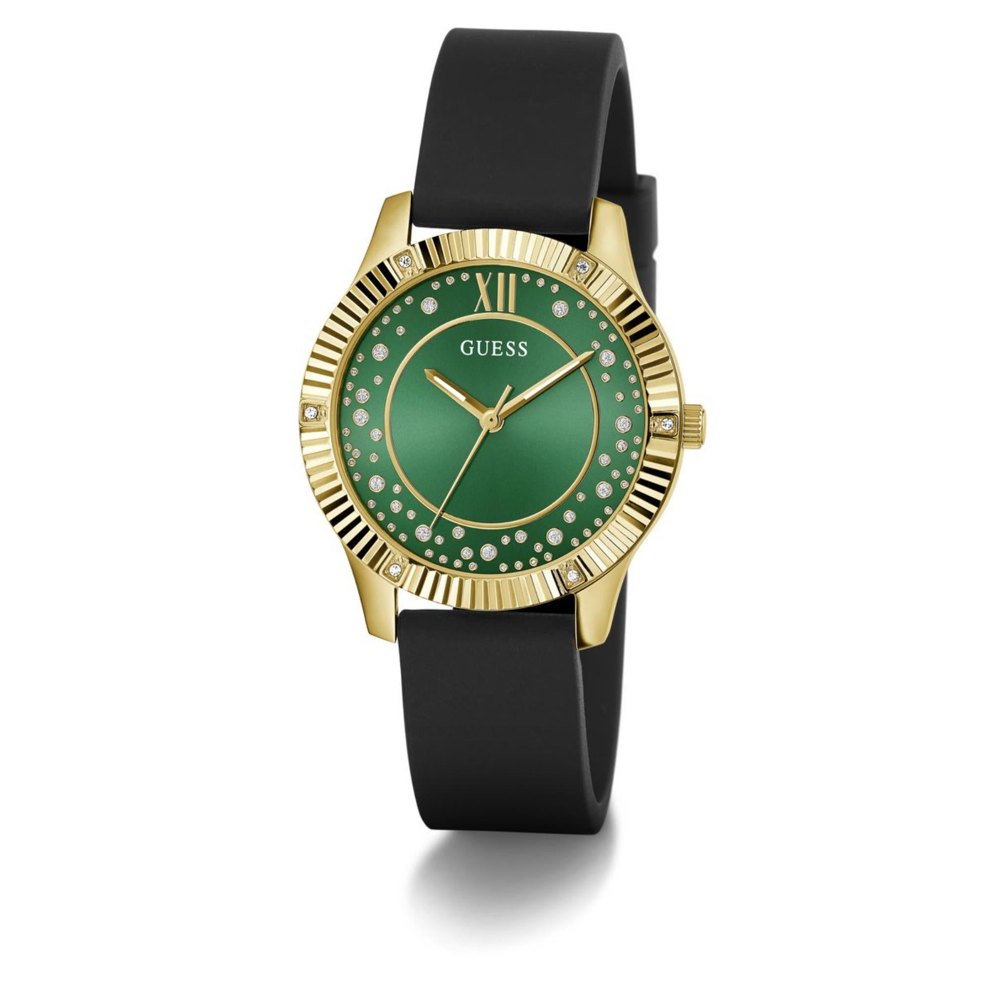 Guess Starstruck Green Dial Silicone Strap Women's Watch GW0766L3