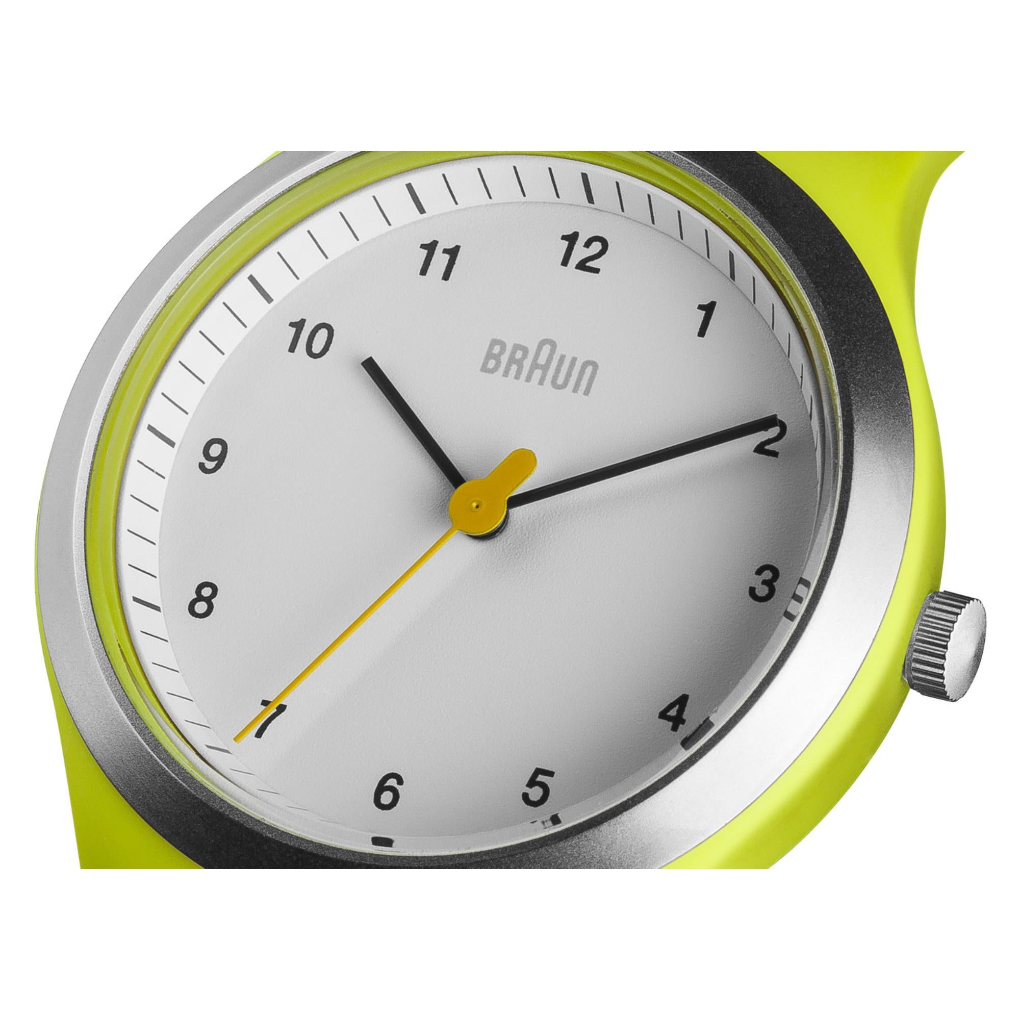 Braun Sport Watch White Dial Rubber Strap Unisex Watch BN0111WHGRL