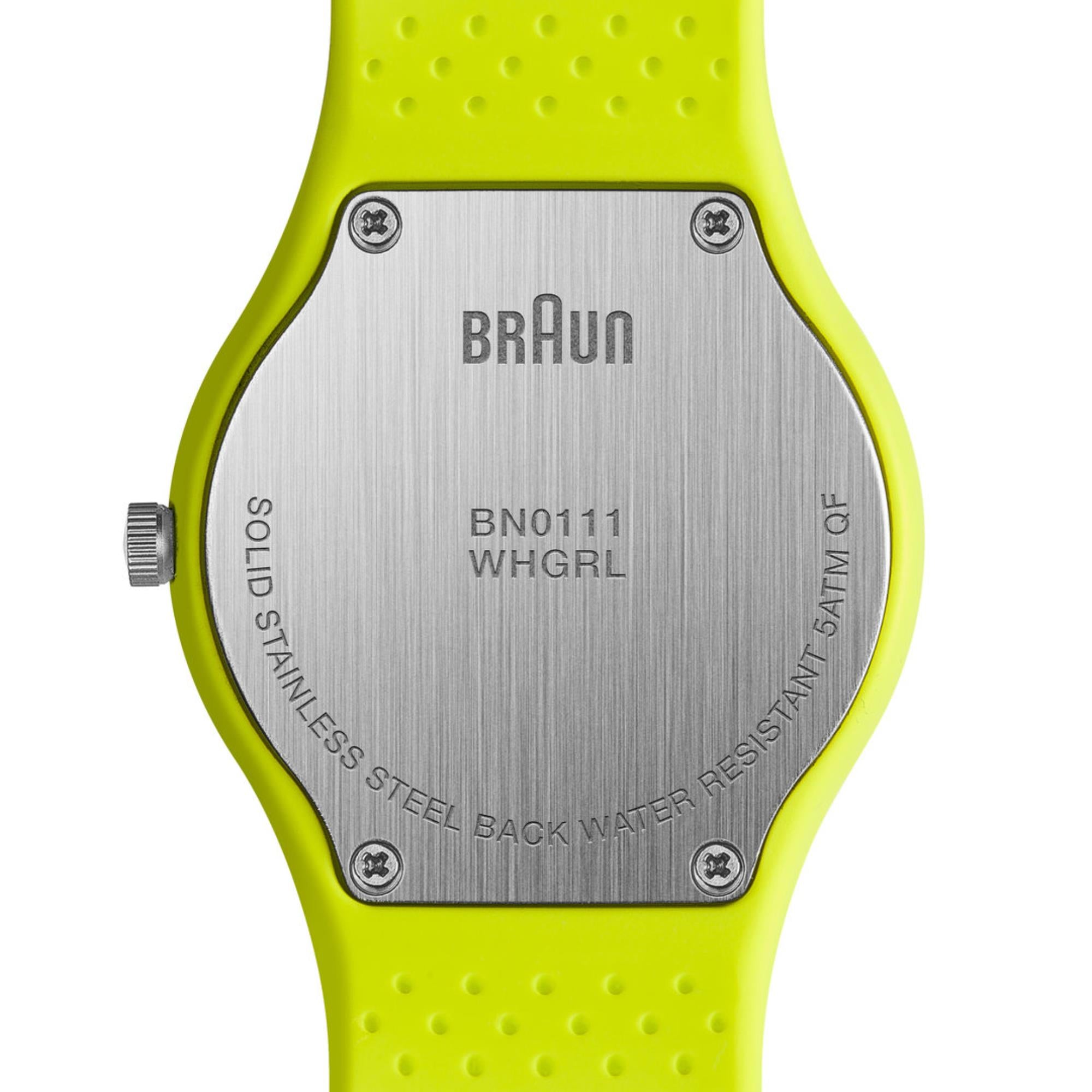 Braun Sport Watch White Dial Rubber Strap Unisex Watch BN0111WHGRL