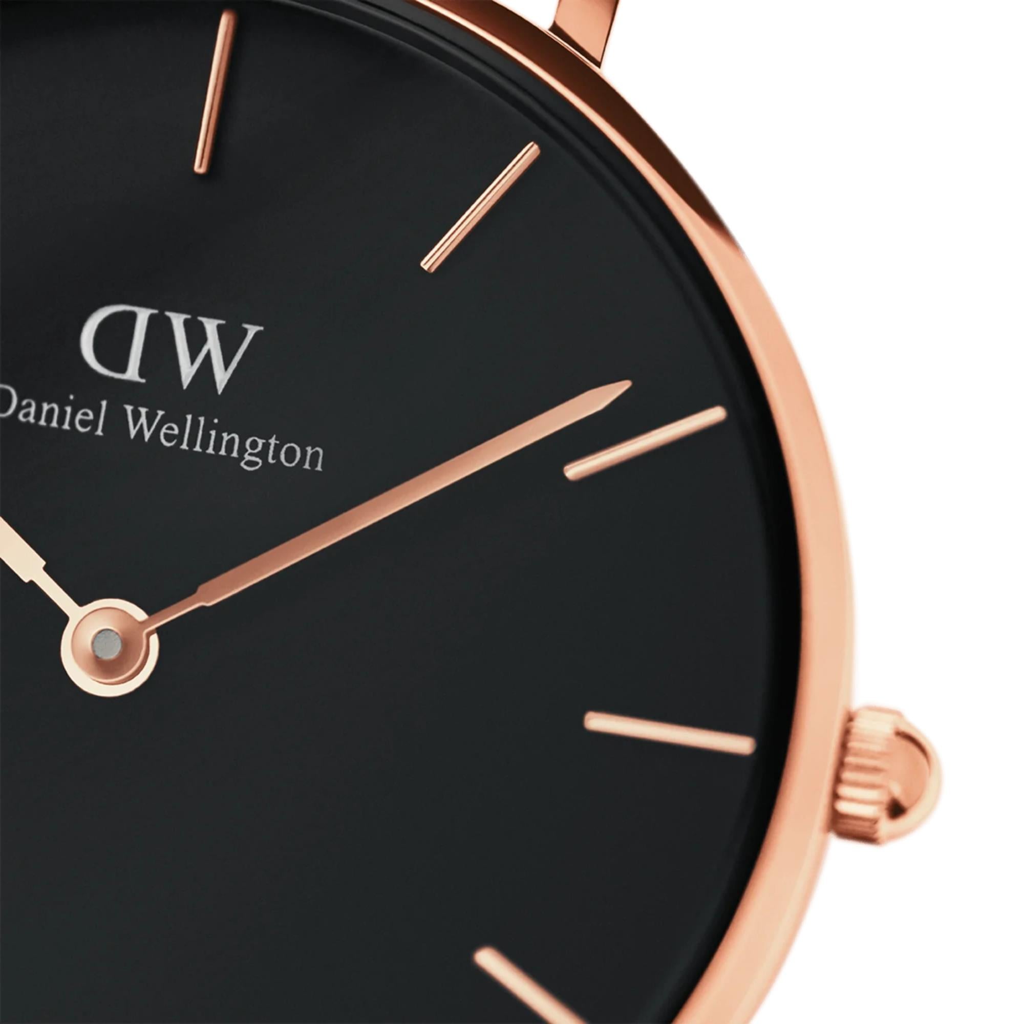 Daniel Wellington Petite Black Dial Fabric Strap Women's Watch DW00100247