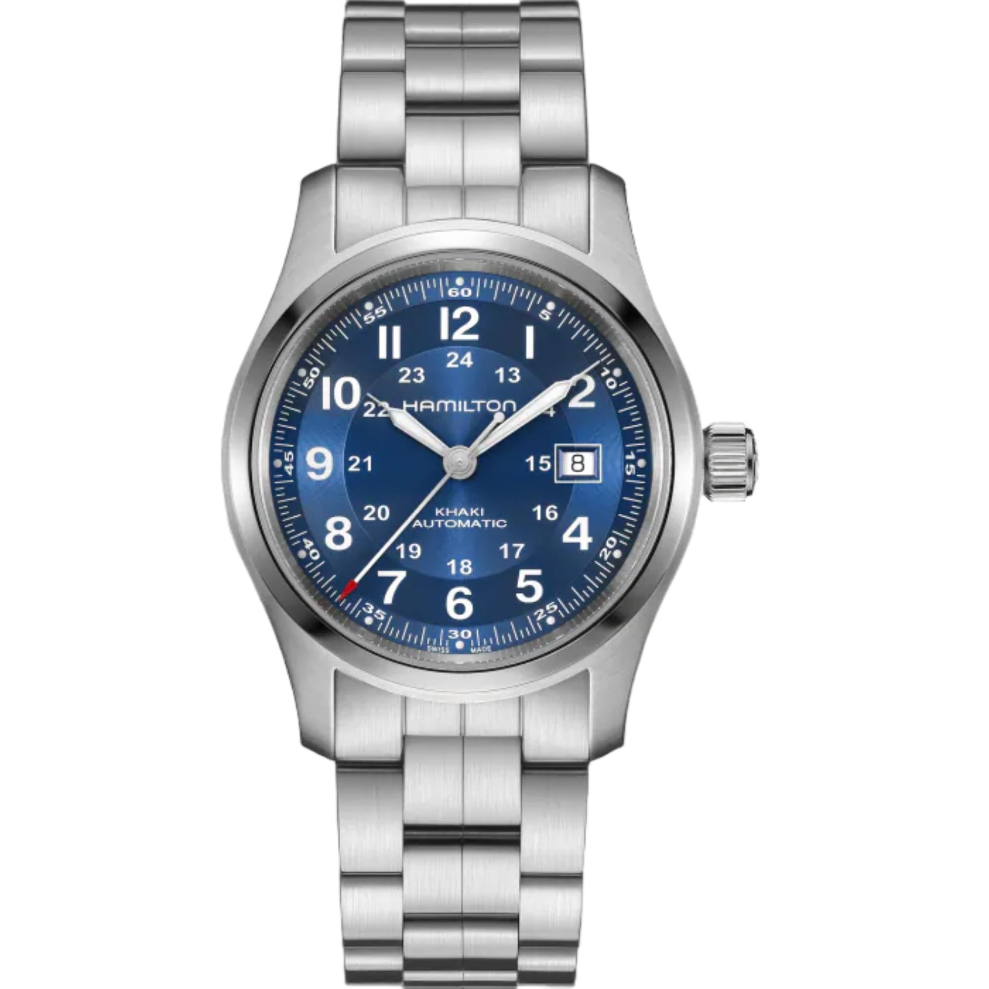 Hamilton Khaki Field Blue Dial Stainless Steel strap Men's Watch H70605140