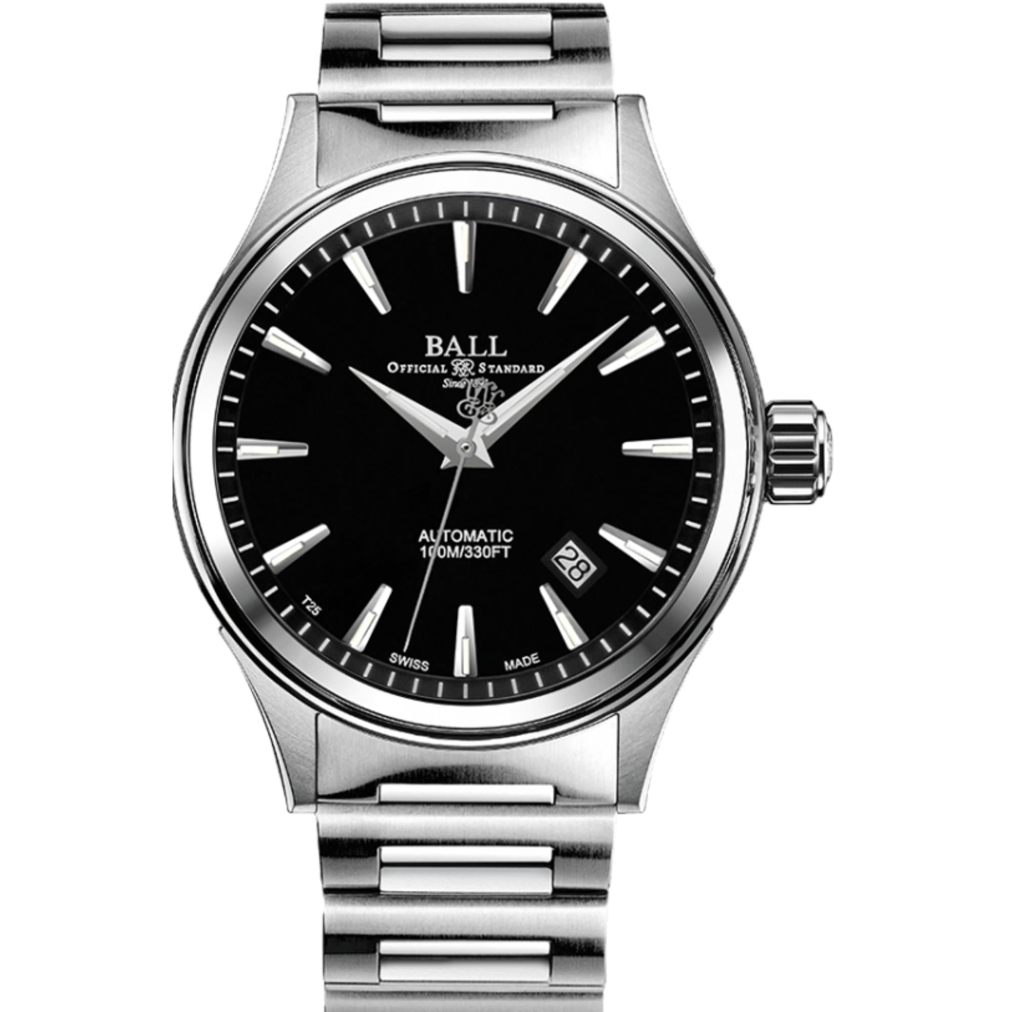 BALL Fireman Victory Black Dial Stainless Steel Strap Men's Watch NM2098C-S3J-BK