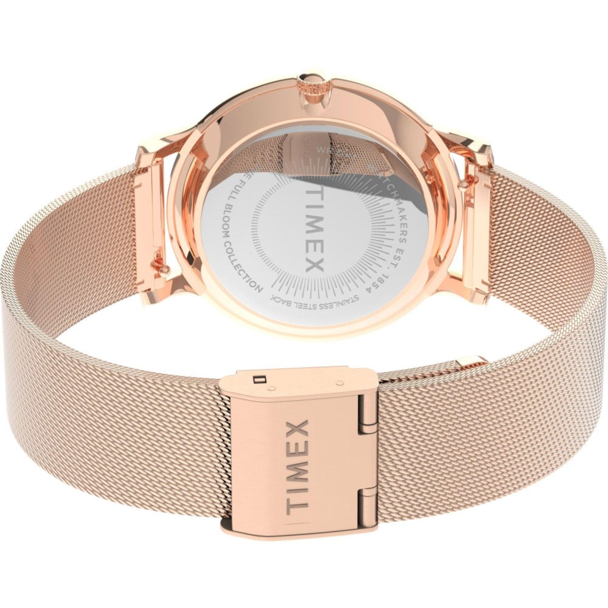 Timex Floral Multi-Coloured Dial Stainless Steel Strap Women's Watch TW2U19000