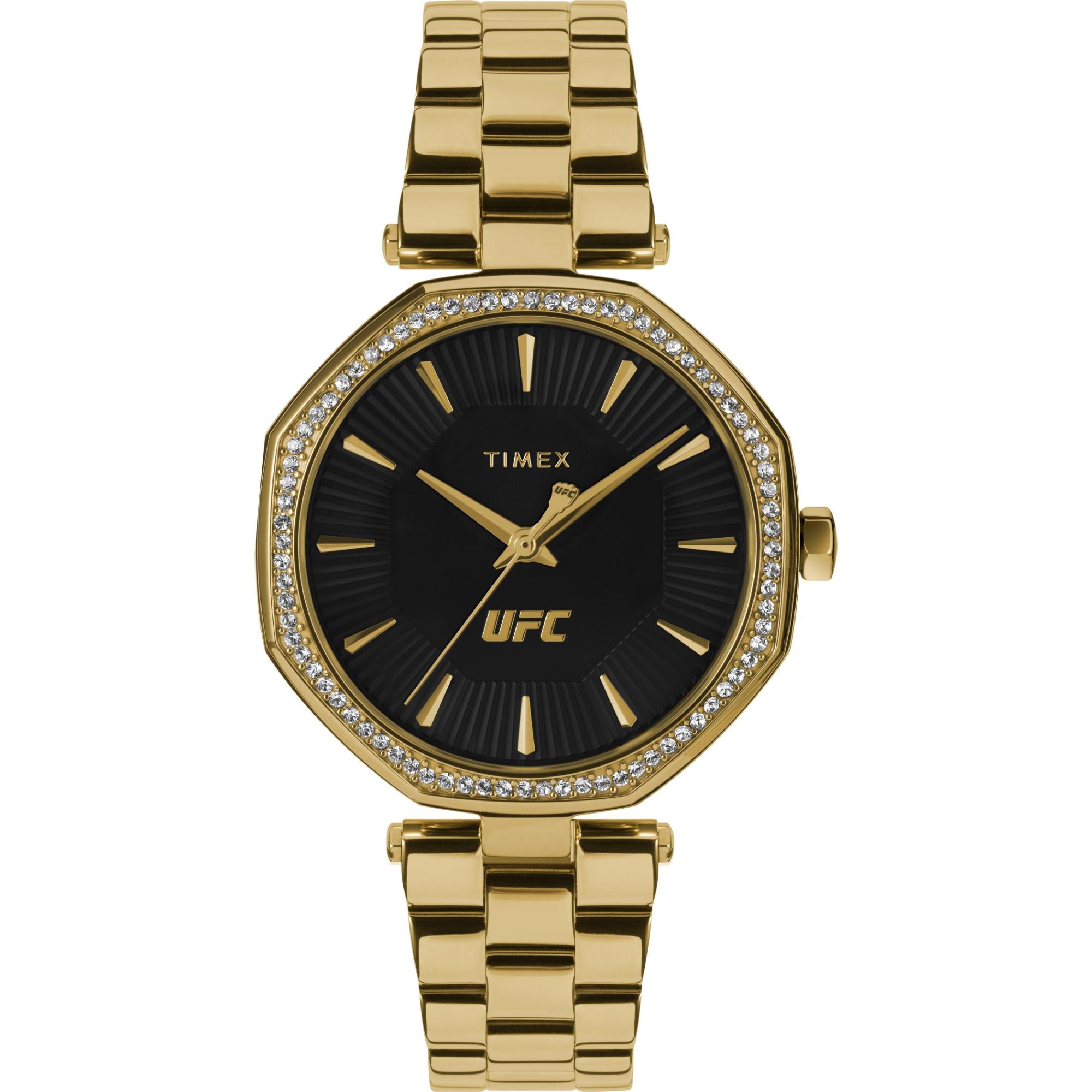 Timex UFC Quartz Black Dial Stainless Steel Strap Women's Watch TW2V83100