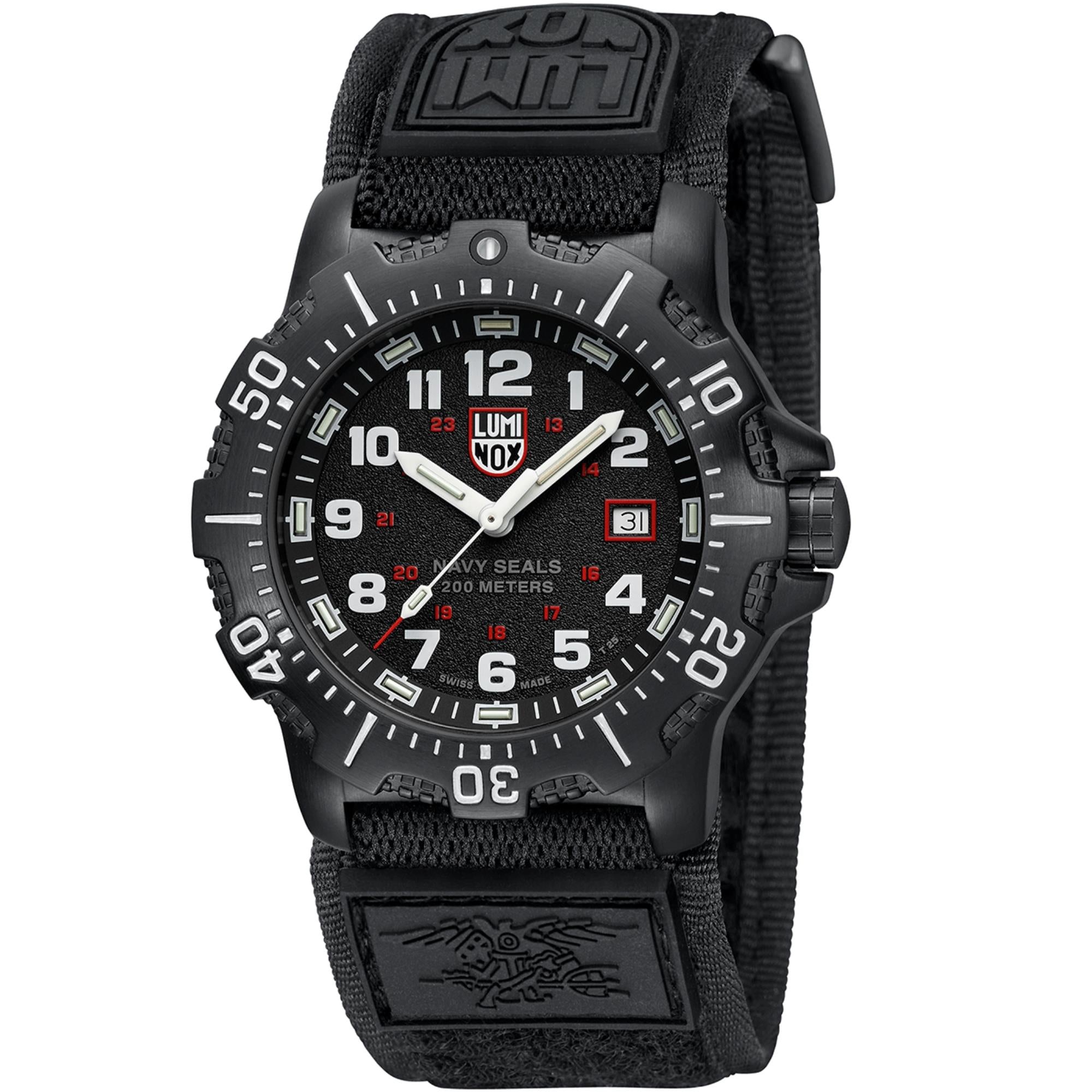 Luminox Navy Seal 45mm Black Dial Rubber Mens Quartz Watch XS.4231.SET