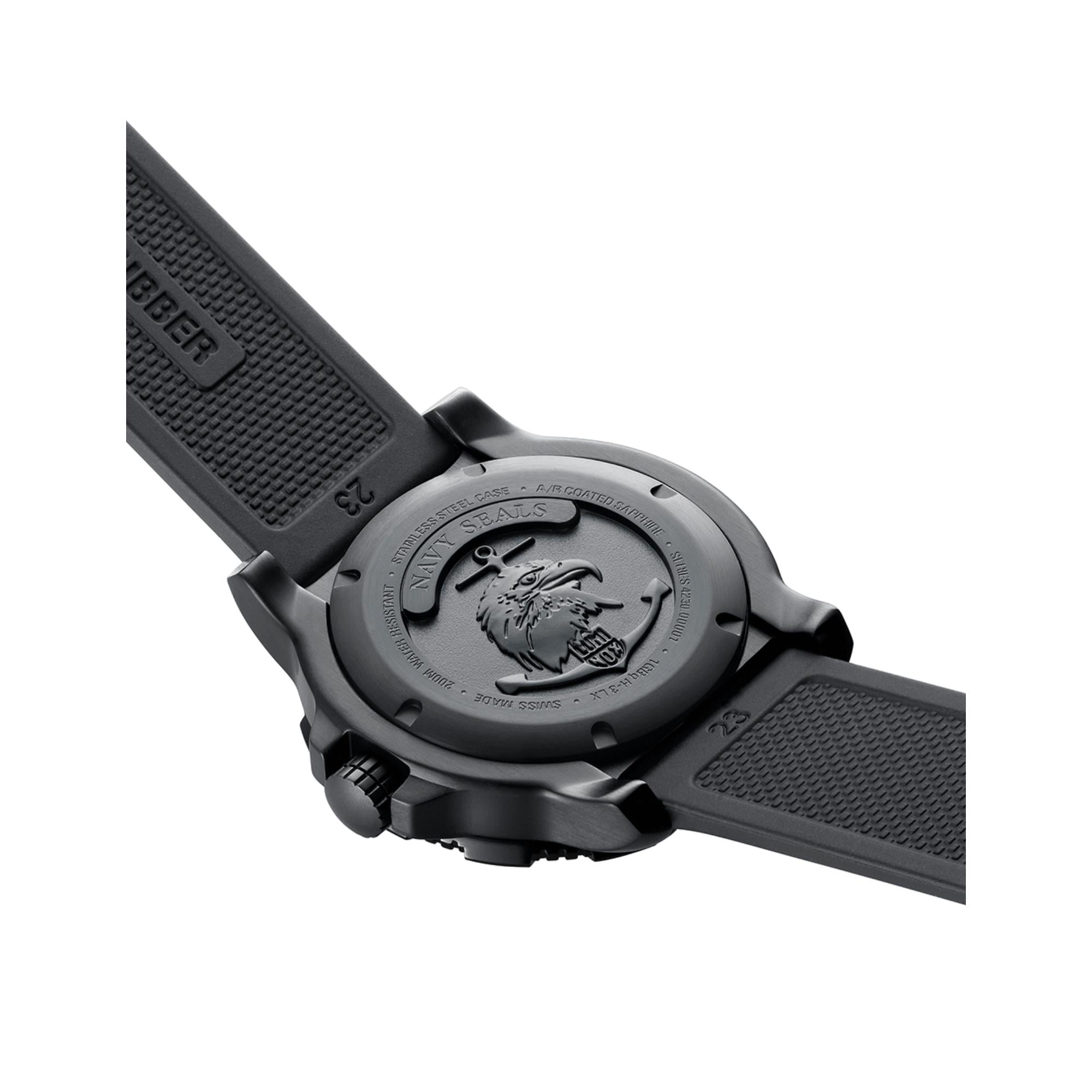 Luminox Navy Seal 45mm Black Dial Rubber Mens Quartz Watch XS.4231.SET
