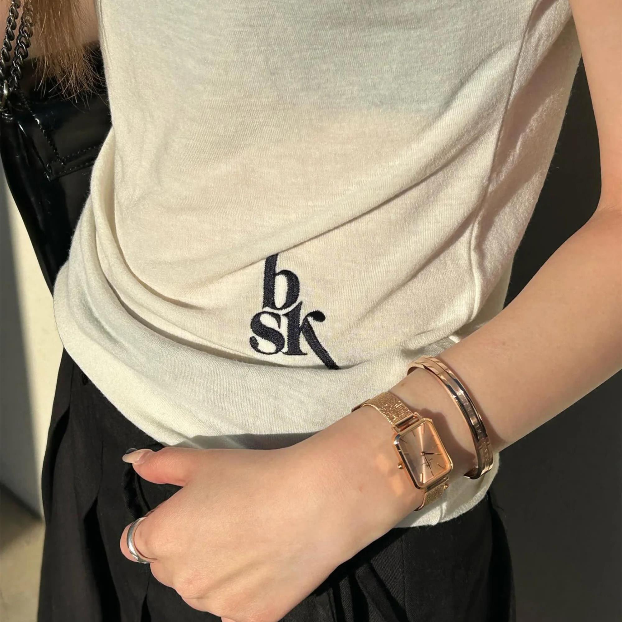 Daniel Wellington Quadro Unitone Rose Gold Dial Stainless Steel Strap Women's Watch DW00100484