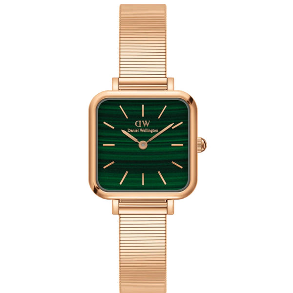 Daniel Wellington Quadro Green Dial Stainless Steel Strap Women's Watch DW00100520