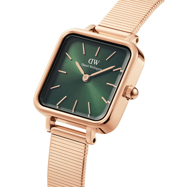 Daniel Wellington Quadro Green Dial Stainless Steel Strap Women's Watch DW00100520