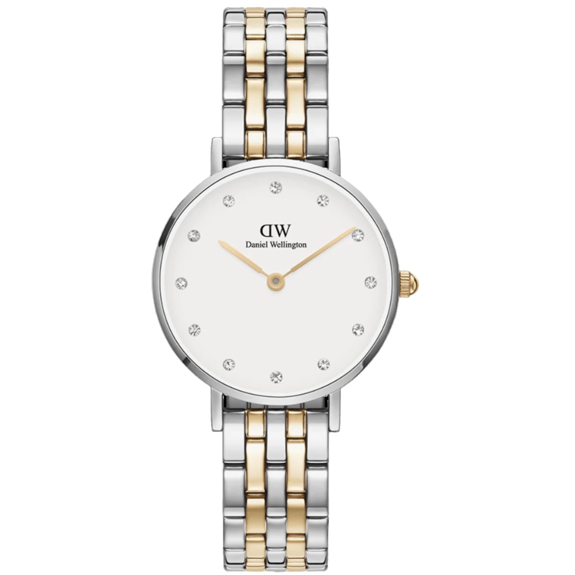 Daniel Wellington Petite White Dial Stainless Steel Strap Women's Watch DW00100616
