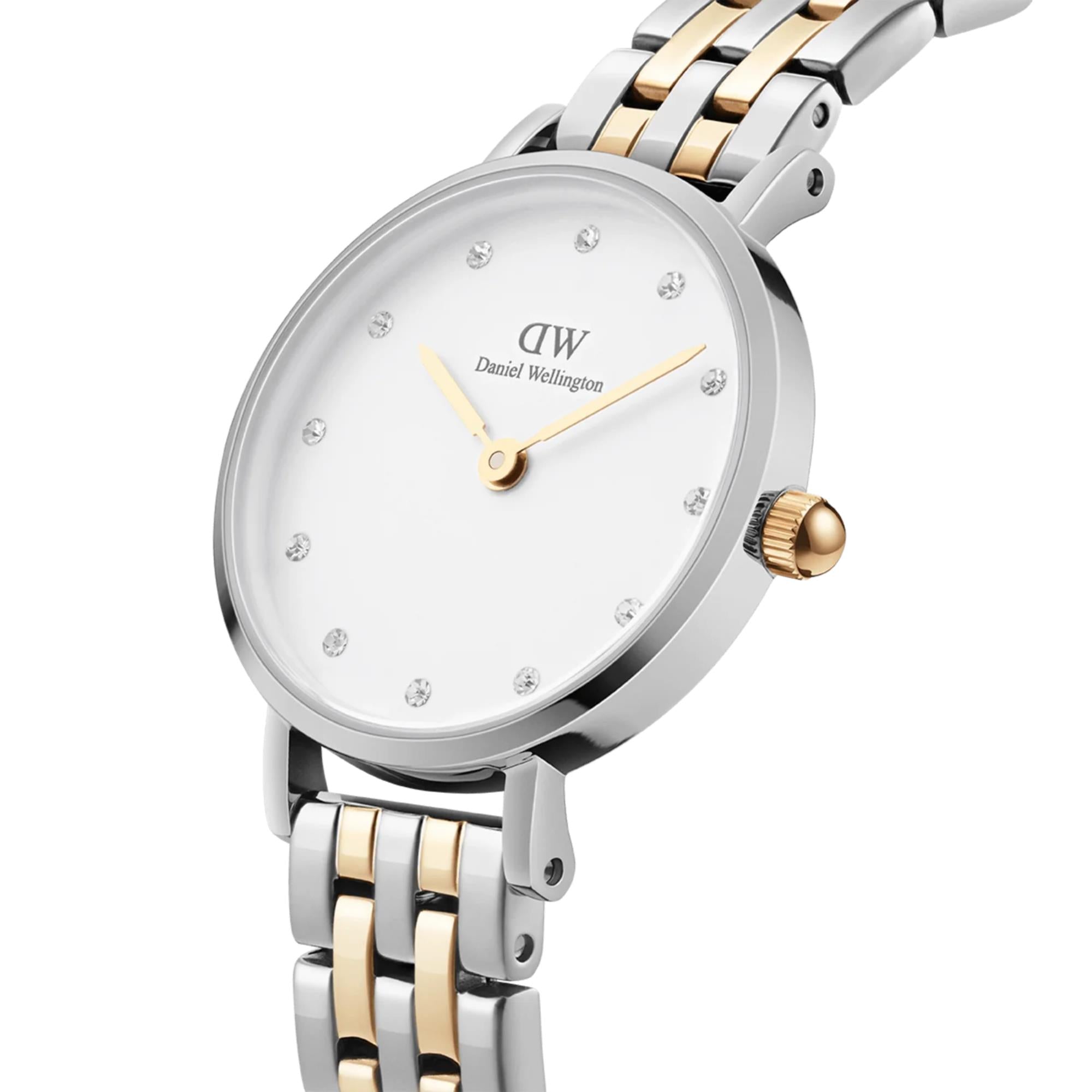 Daniel Wellington Petite White Dial Stainless Steel Strap Women's Watch DW00100616