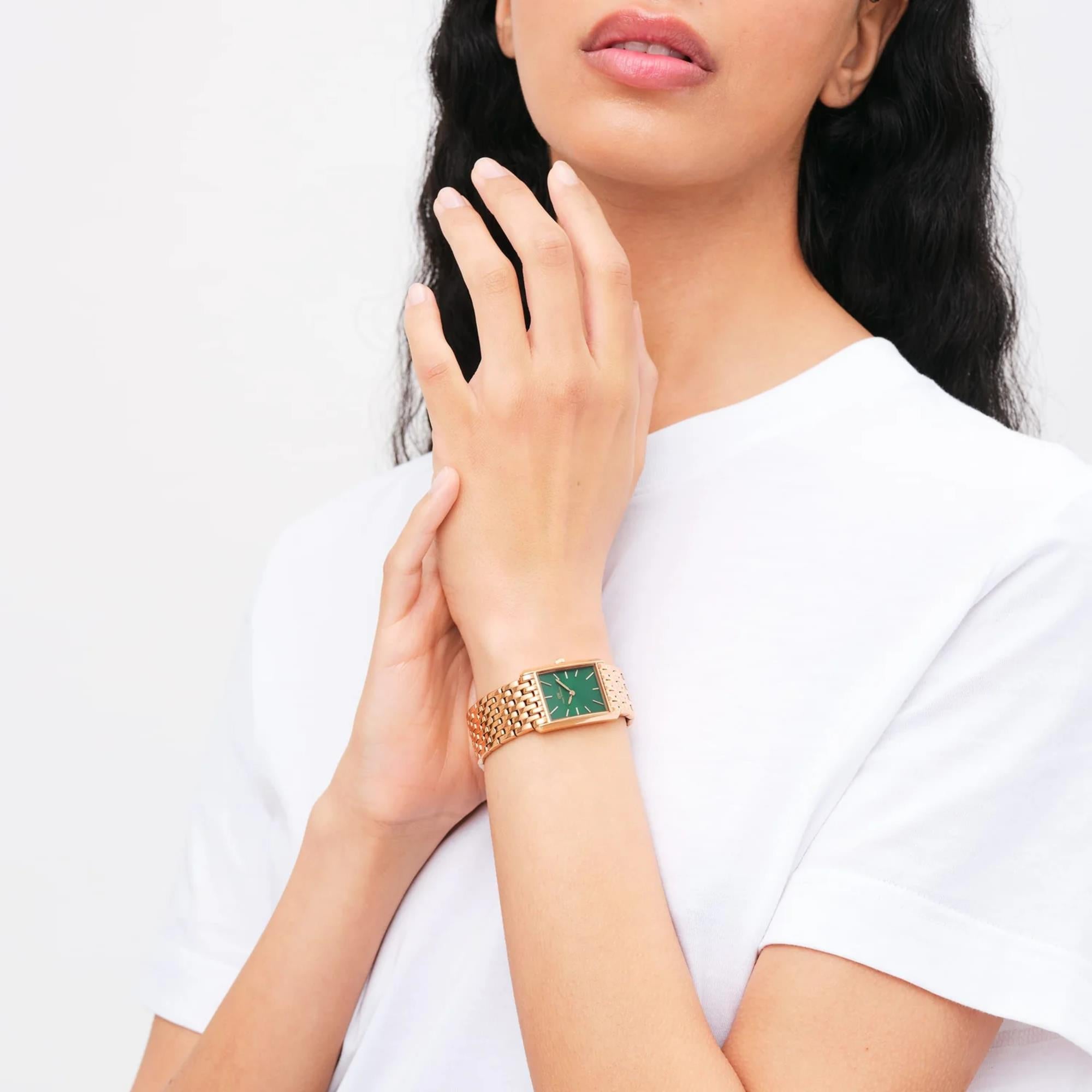 Daniel Wellington Bound Green Dial Stainless Steel Strap Women's Watch DW00100704