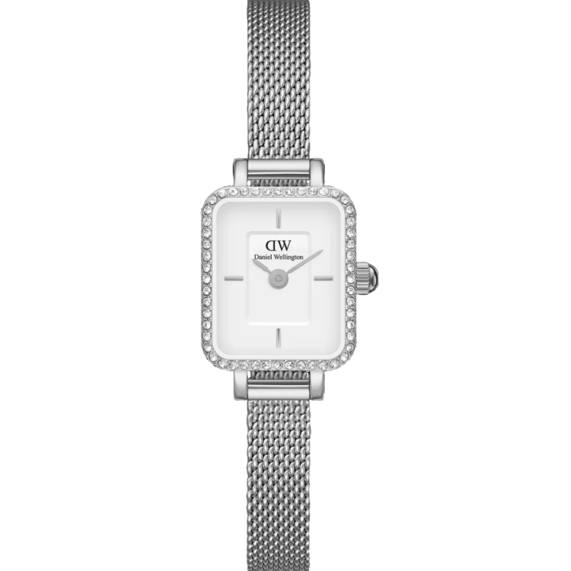 Daniel Wellington Quadro White Dial Stainless Steel Strap Women's Watch DW00100732