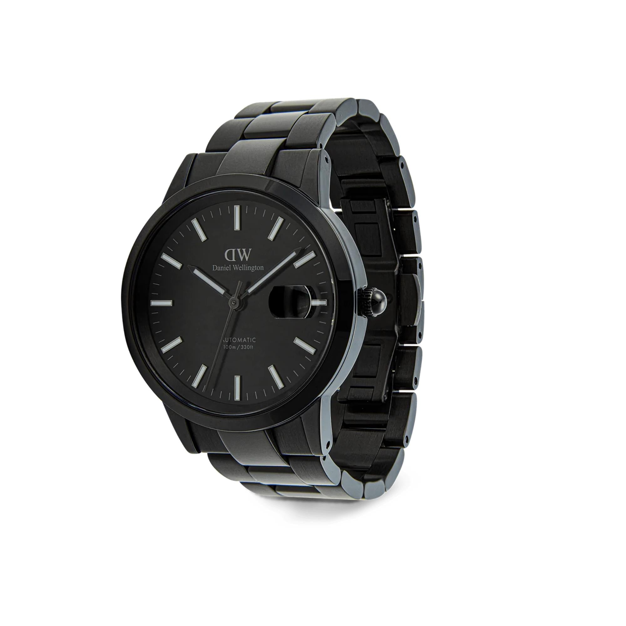 Daniel Wellington Iconic Automatic Black Dial Stainless Steel Strap Men's Watch DW00100753