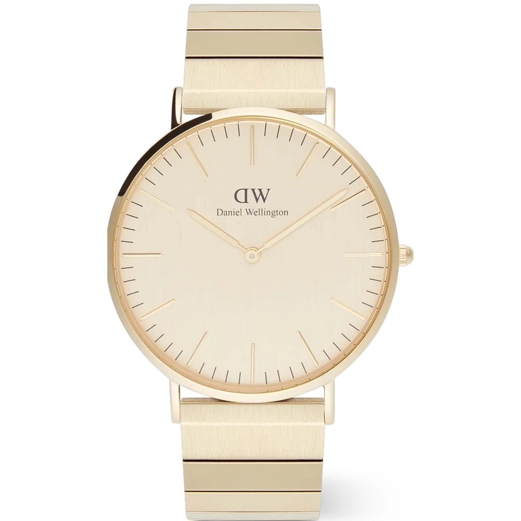 Daniel Wellington Classic Gold Dial Stainless Steel Strap Men's Watch DW00100779