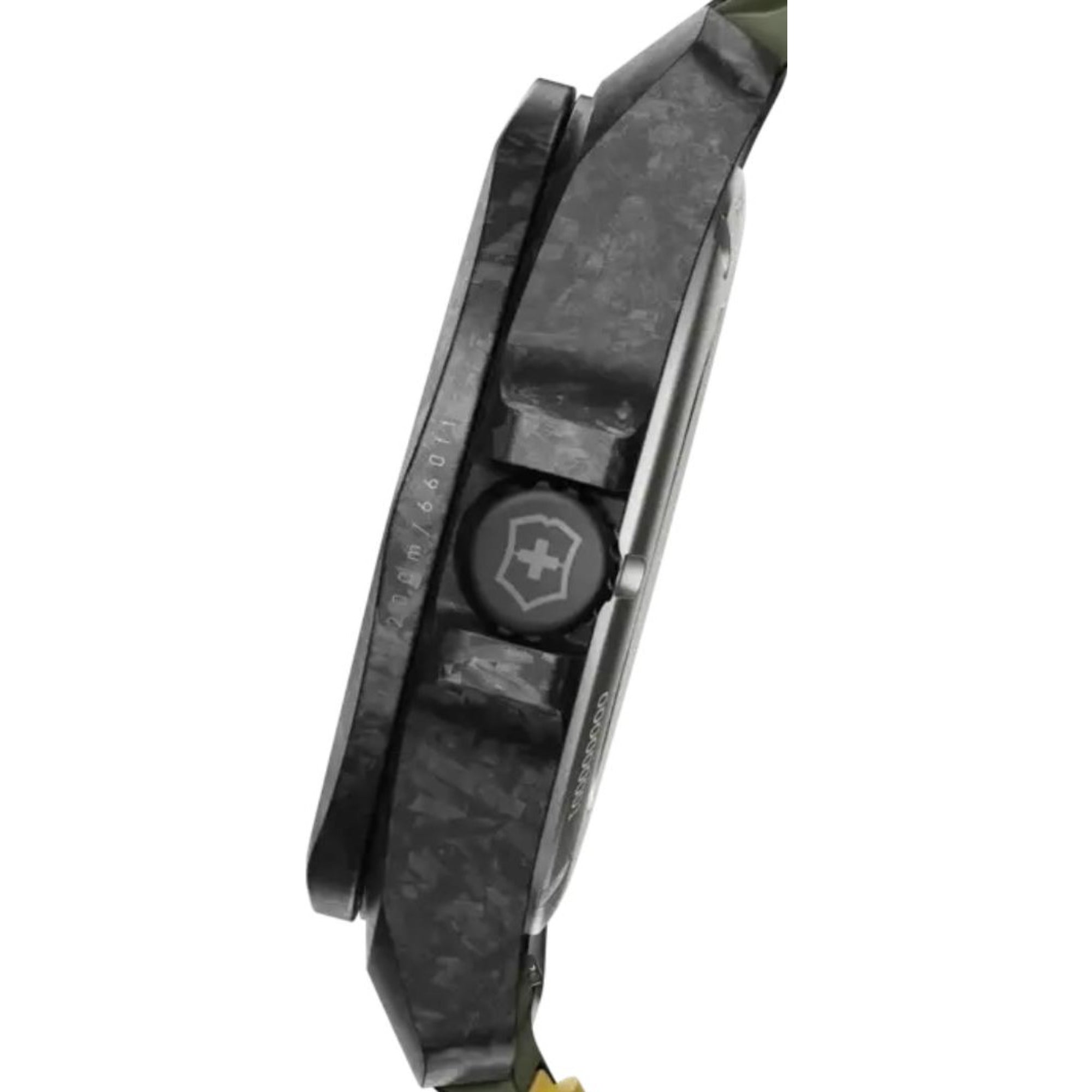 Victorinox I.N.O.X. Carbon Automatic Green Dial Green Rubber Strap Men's Watch 242021.1