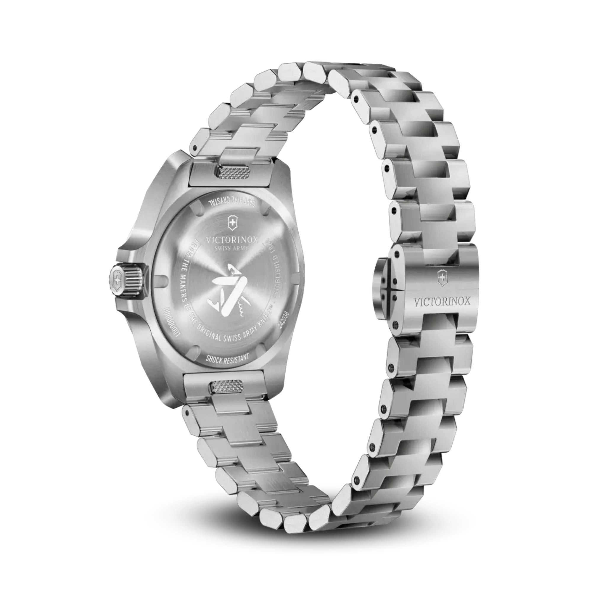Victorinox I.N.O.X. Small Black Dial Steel Strap Women's Watch 242036