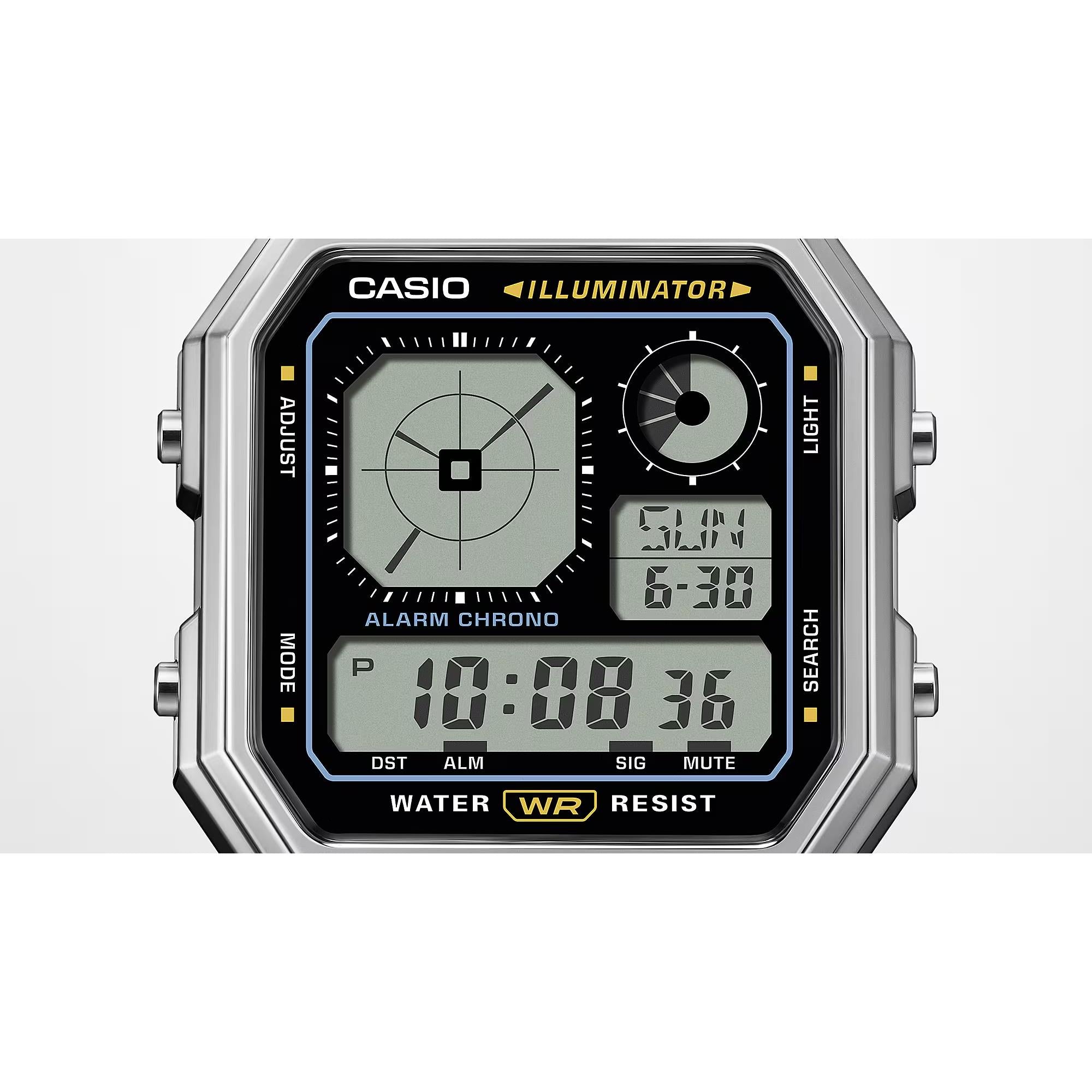 Casio Vintage Digital Stainless Steel Strap Unisex Watch A130WE-1AEF