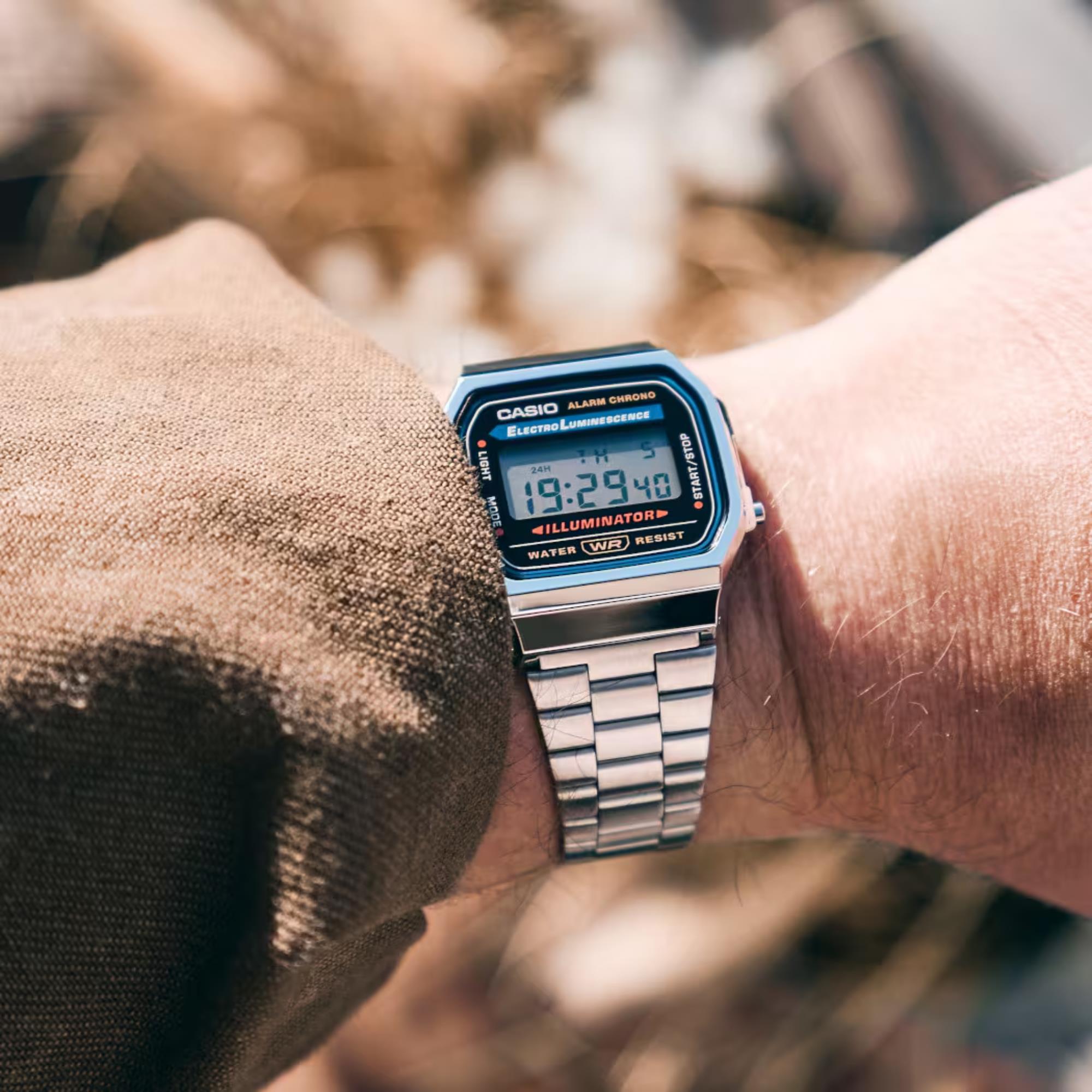 Casio Classic Collection Retro Alarm Chronograph Men's Watch A168WA-1YES