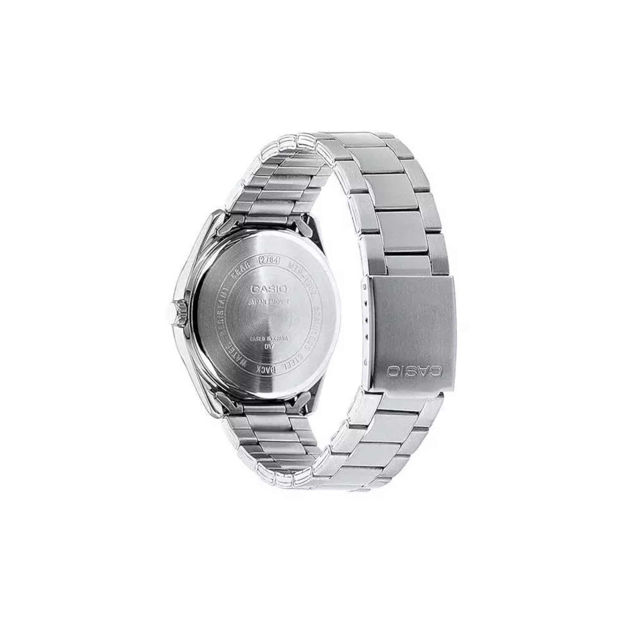 Casio MTP Series Analog Red Dial Stainless Steel Strap Men's Watch MTP-1302PD-4AVEF