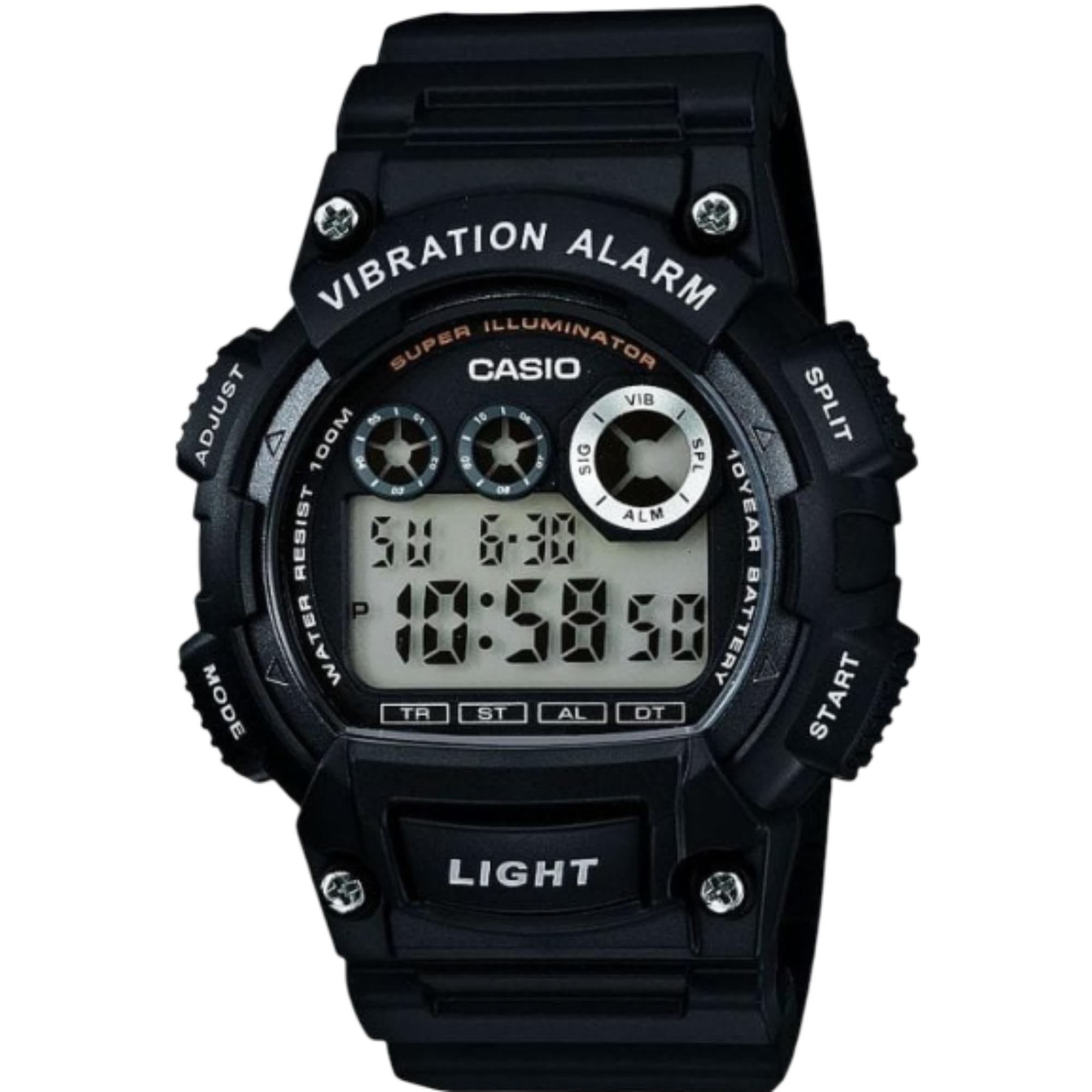Casio Collection Quartz Digital Black Resin Strap Unisex Watch W-735H-1AVEF