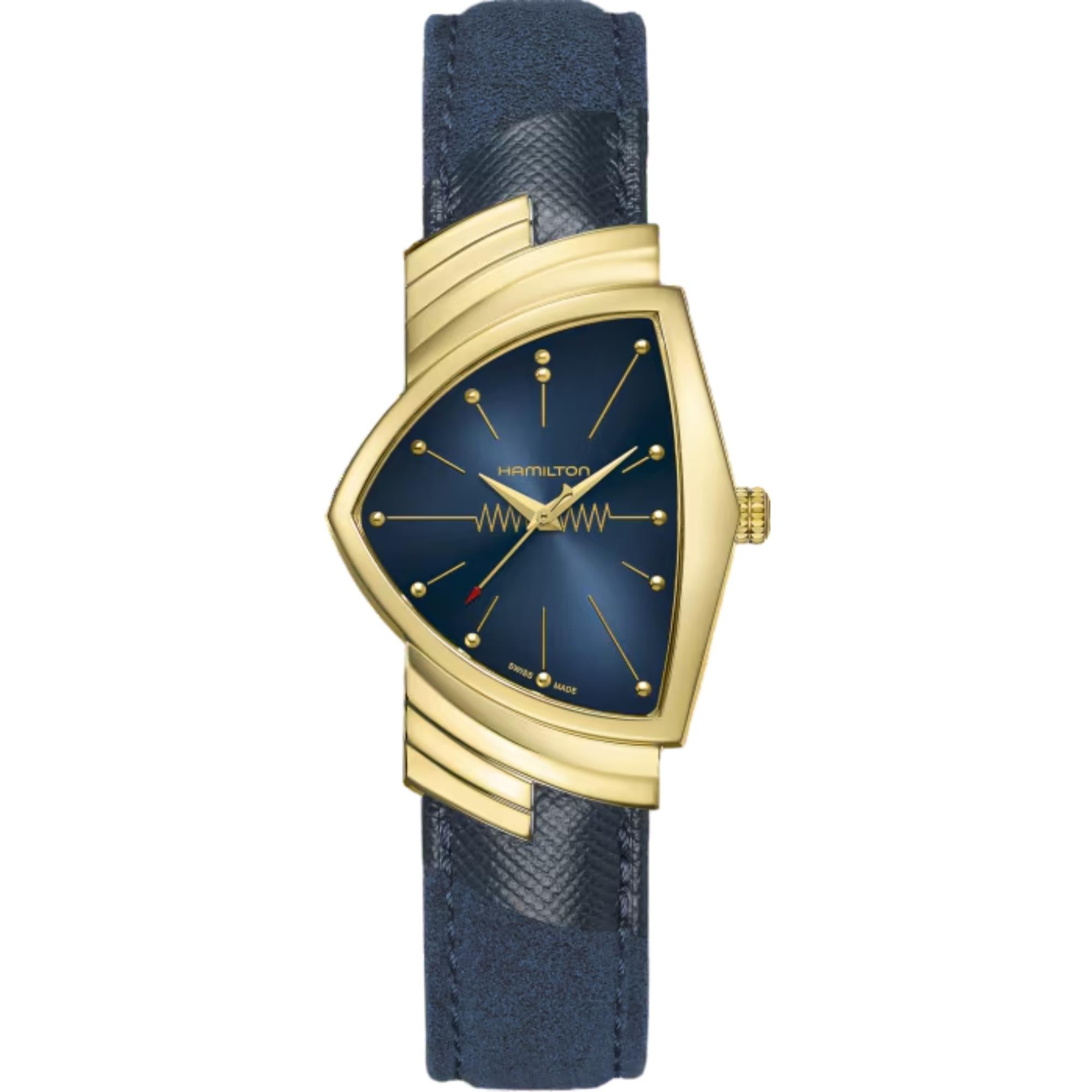 Hamilton Ventura Quartz Blue Dial NATO Strap Unisex Watch H24301941