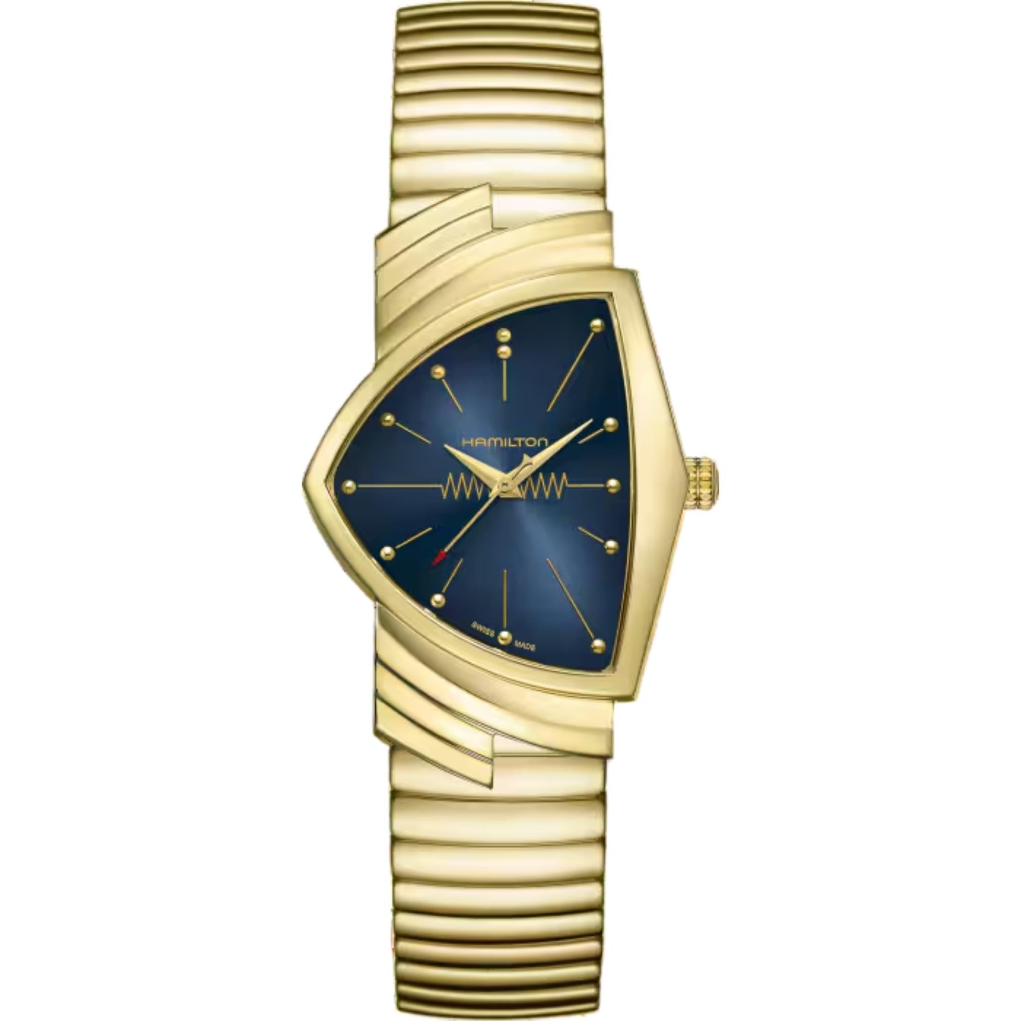 Hamilton Ventura Quartz Blue Dial Steel Strap Unisex Watch H24301141