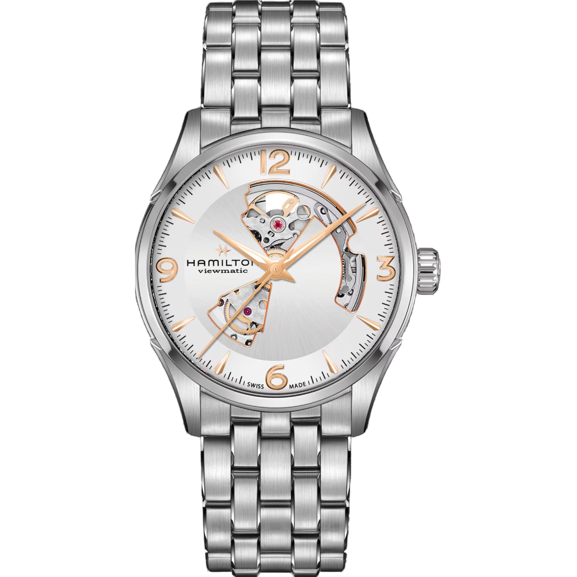Hamilton Jazzmaster Open Heart Automatic Silver Dial Steel Strap Men's Watch H32705151
