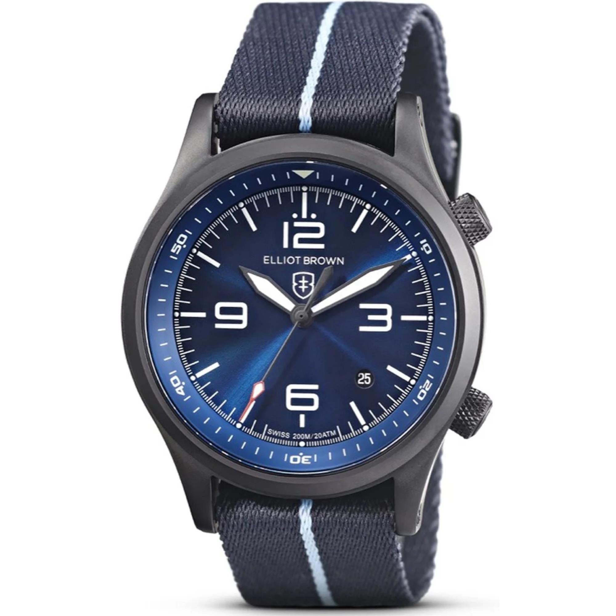Elliot Brown Canford Quartz Blue Dial Rubber Strap Men's Watch 202-023-R53S