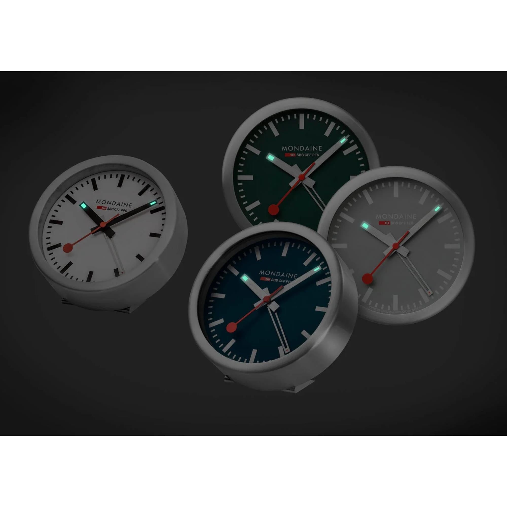 Mondaine Classic Silver Frame Grey Dial Mini Wall Clock A997.MCAL.86SBV.2