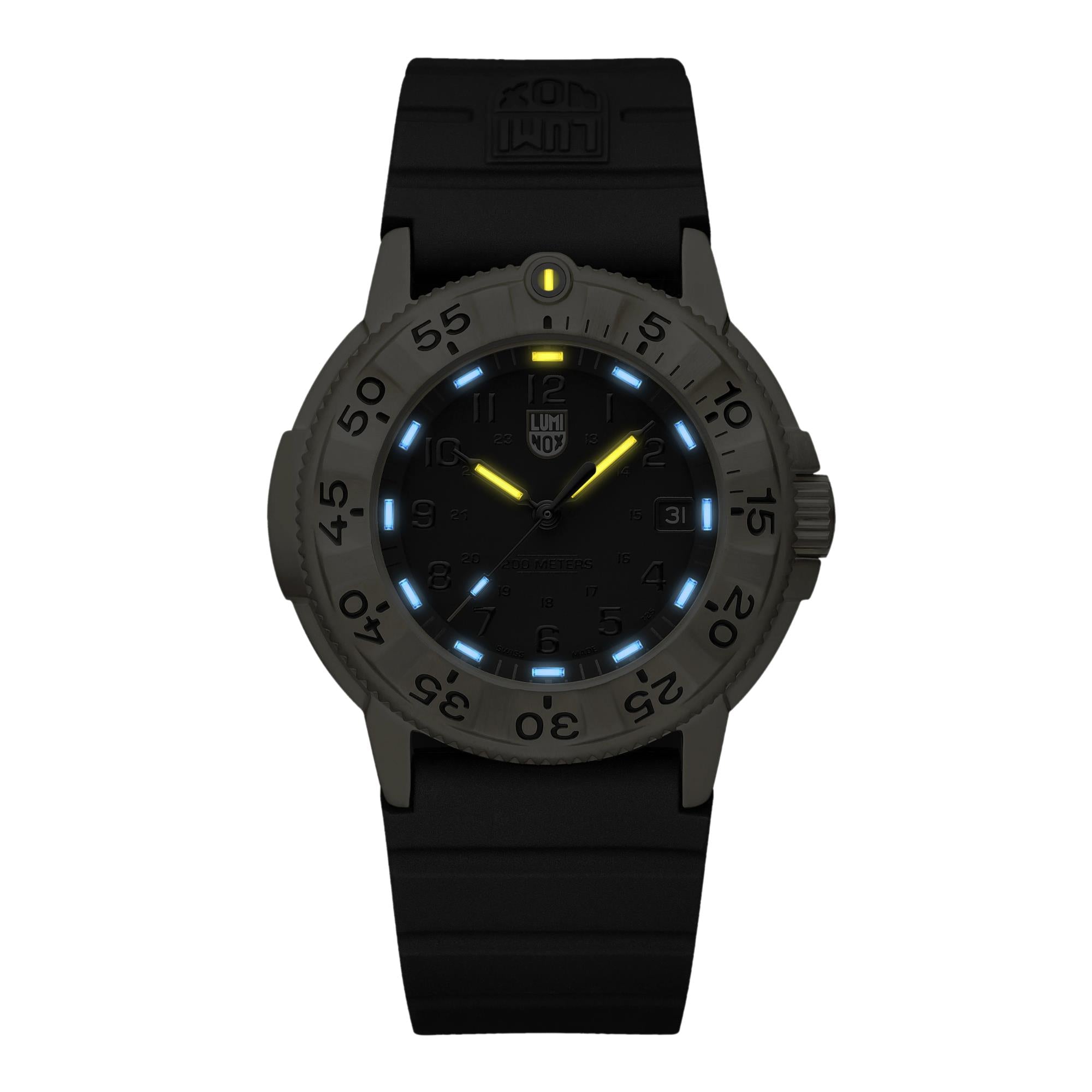 Luminox Navy Seal Foundation Series Quartz Black Dial Rubber Strap Men's Watch XS.3221.NSF