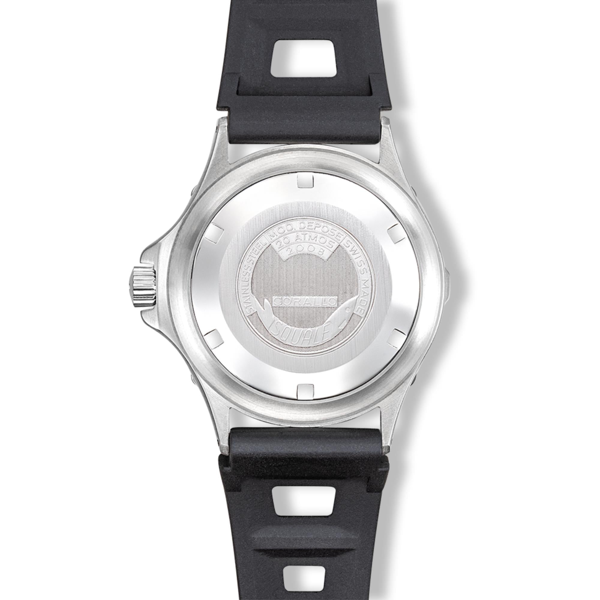 Squale Corallo NOS 2008 Automatic Sunray Blue Dial Rubber Strap Men's Watch CORALBLBL.RBK