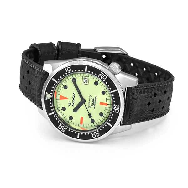 Squale 1521 Full Luminous Automatic Super-Luminova Dial Rubber Strap Men's Watch 1521FULL.HT