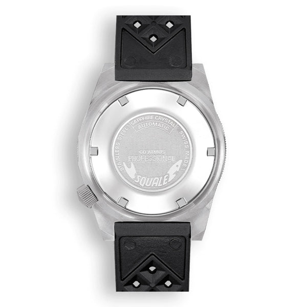 Squale Matic Satin Automatic Black Dial Rubber Strap Men's Watch MATICXSG.HT