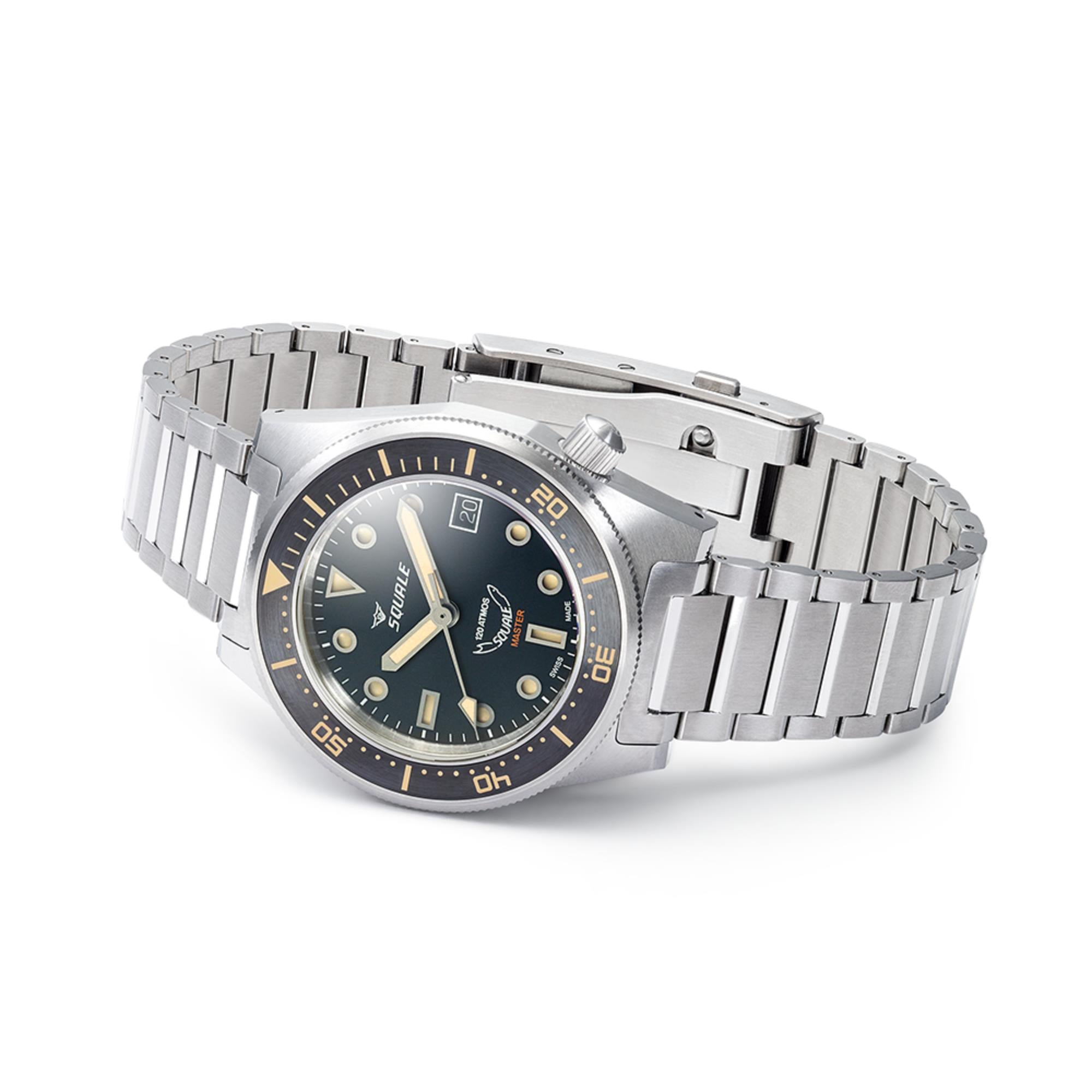 Squale Master Titanium 65th Anniversary Automatic Black Dial Titanium Strap Men's Watch MASTIBKBK.TI20
