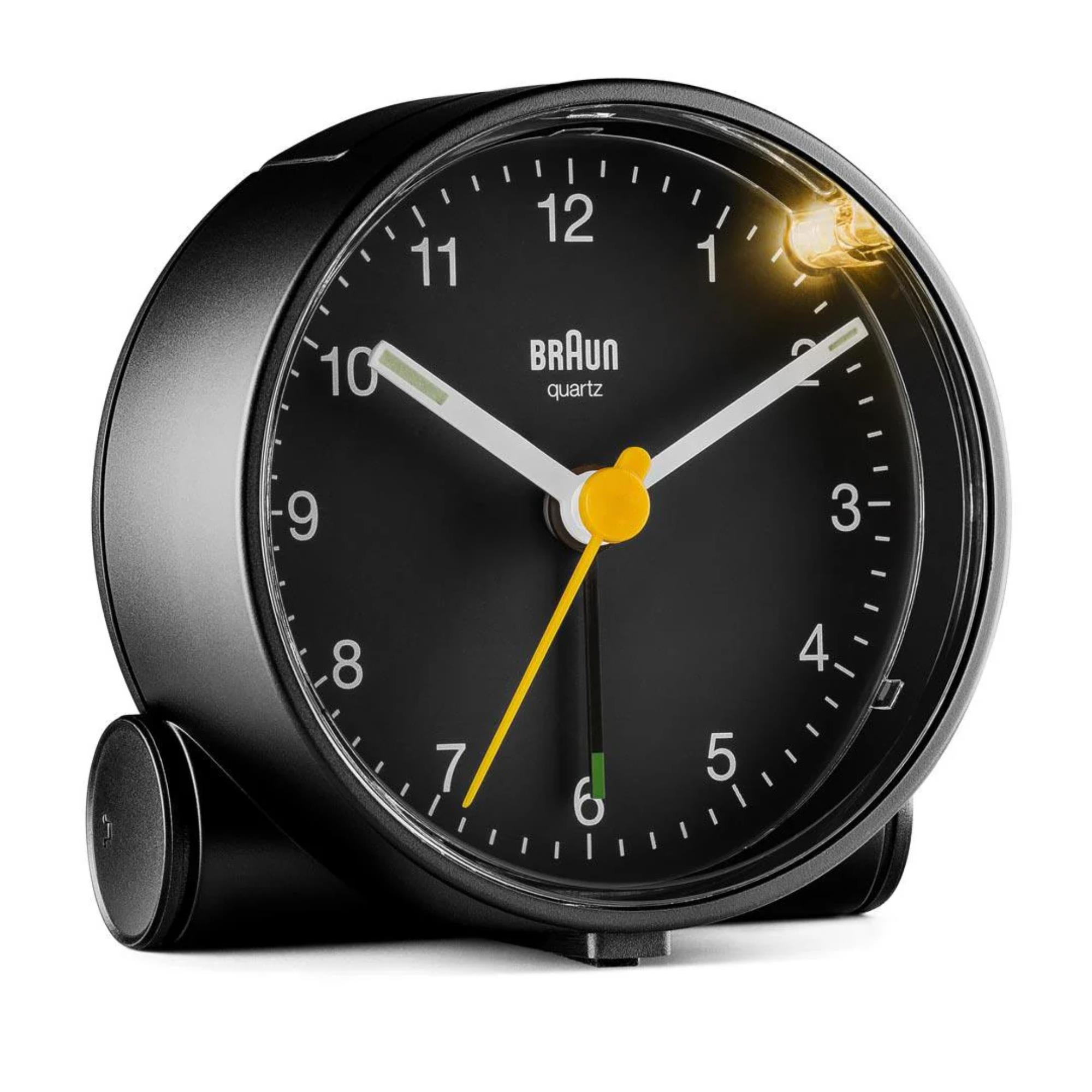 Braun Classic Quartz Black Dial Alarm Clock BC01B