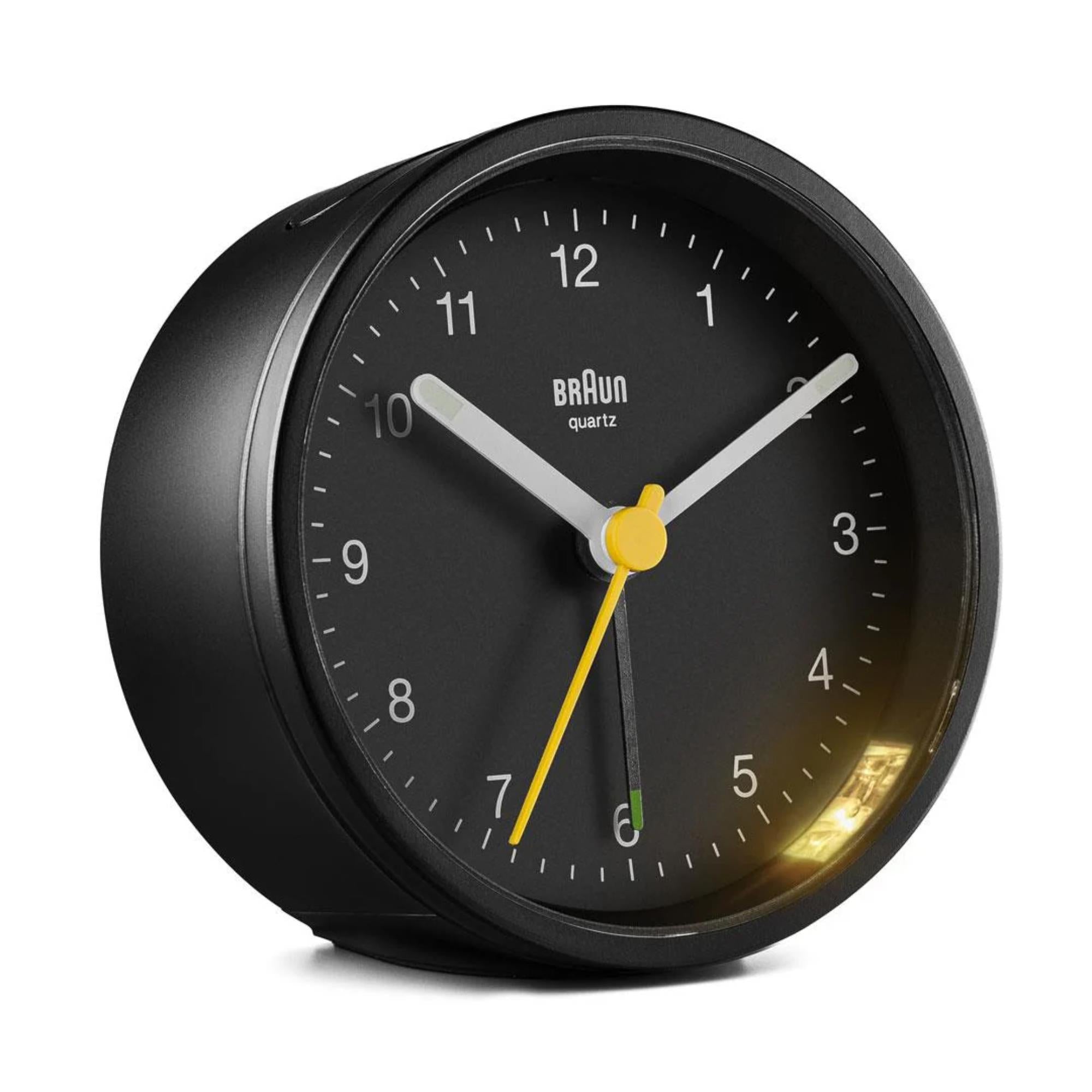 Braun Classic Quartz Black Dial Alarm Clock BC12B