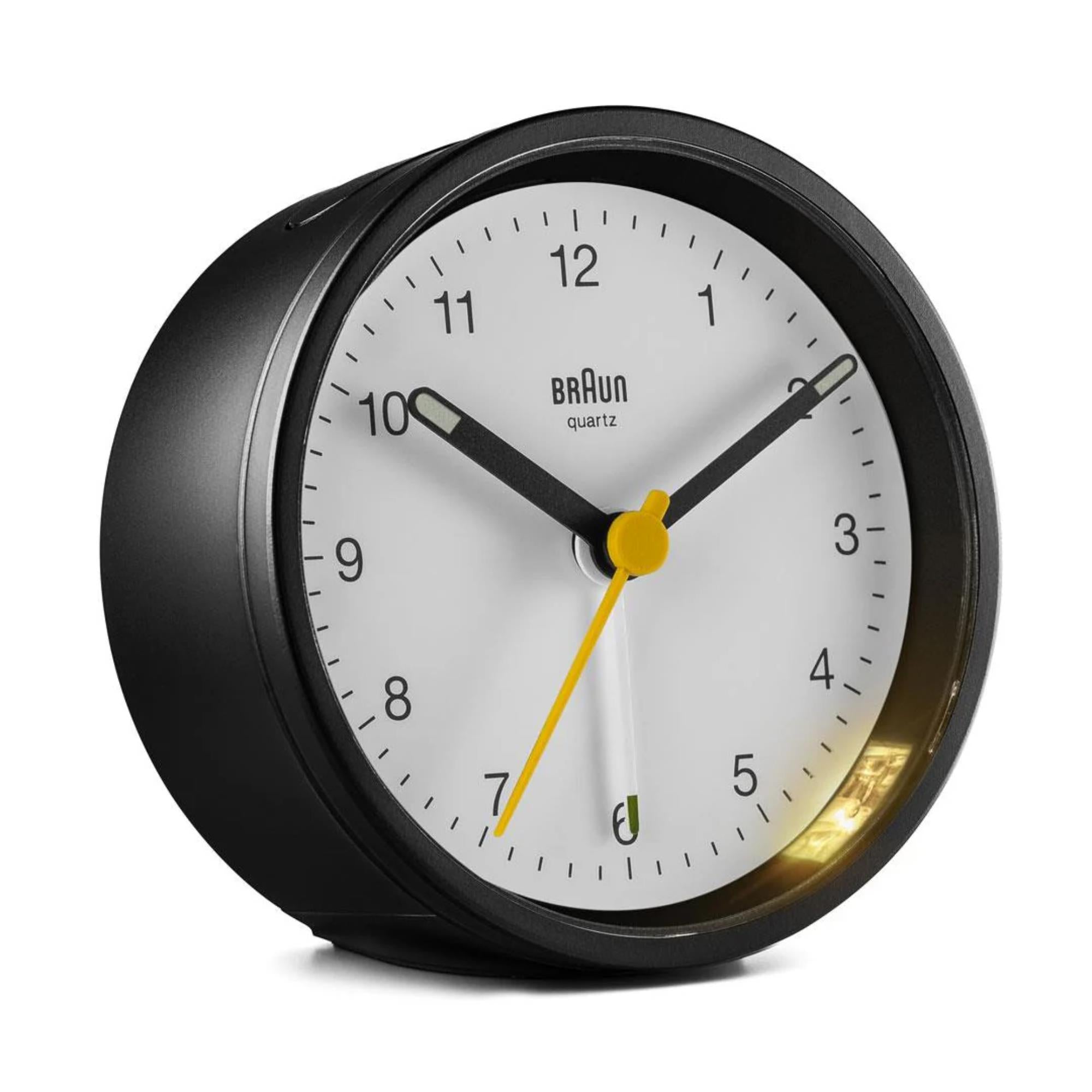 Braun Classic Quartz White Dial Alarm Clock BC12BW