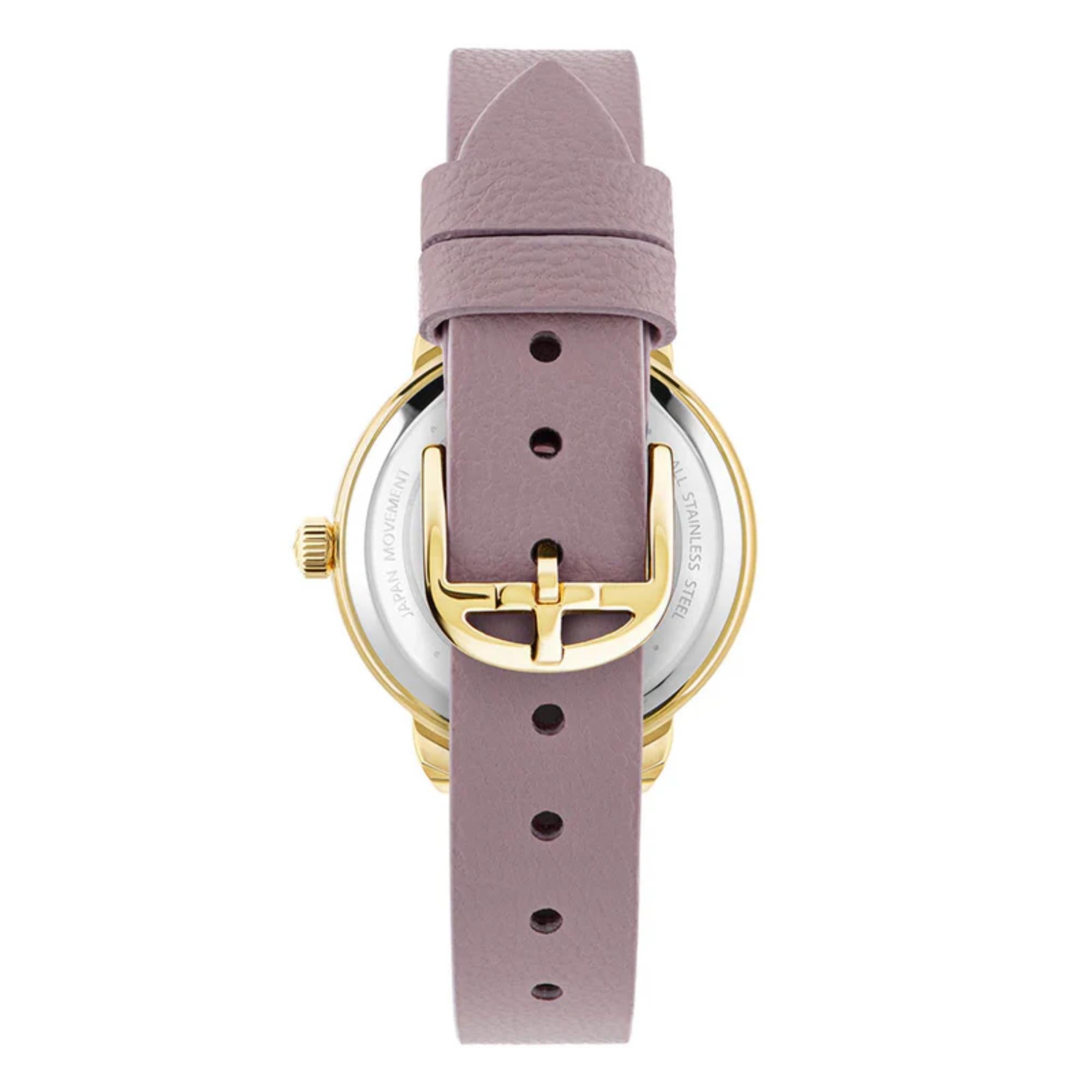 Ted Baker Fleure Quartz Purple Dial Leather Strap Women's Watch BKPFLS303
