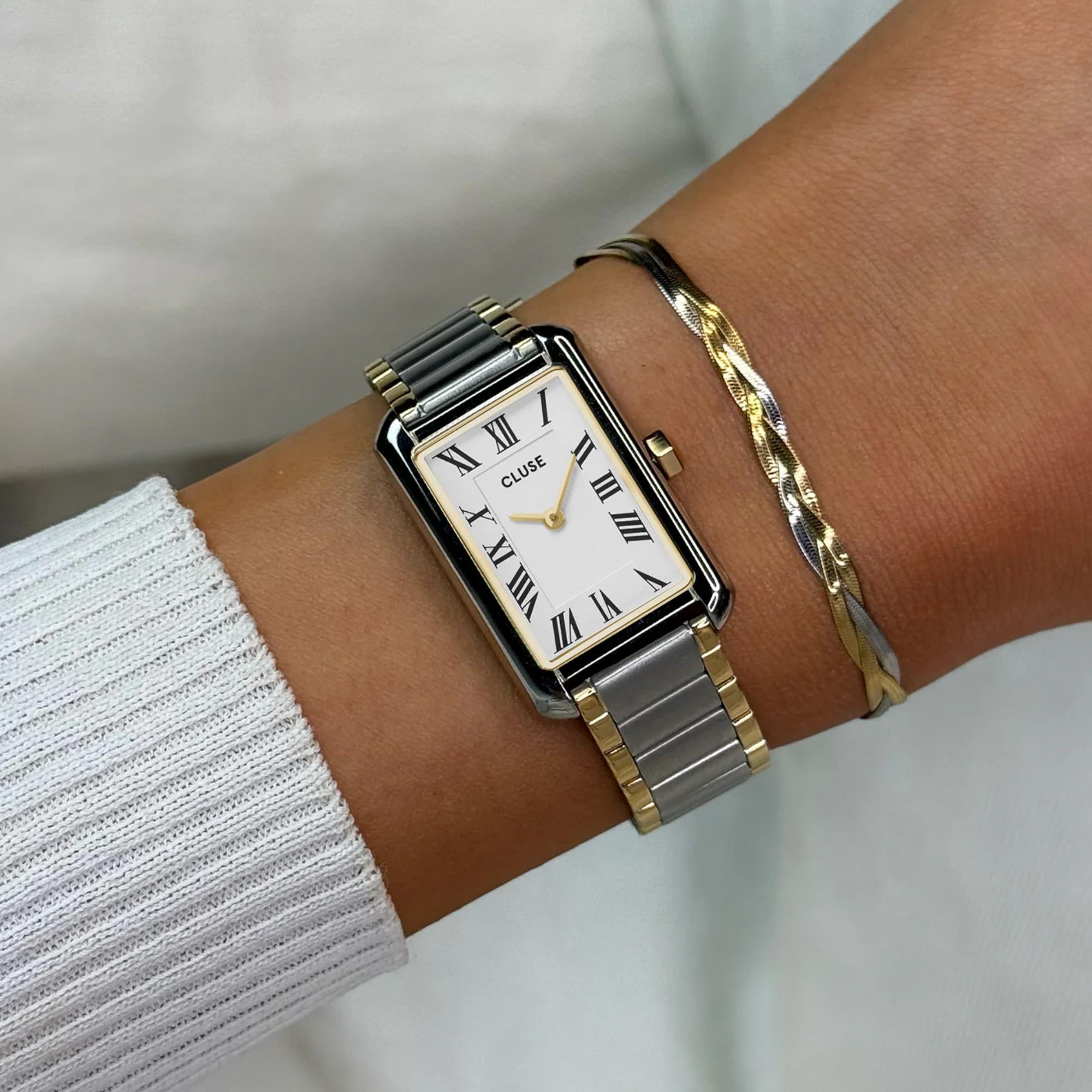 CLUSE Belisenna Quartz White Dial Steel Strap Women's Watch CW15003