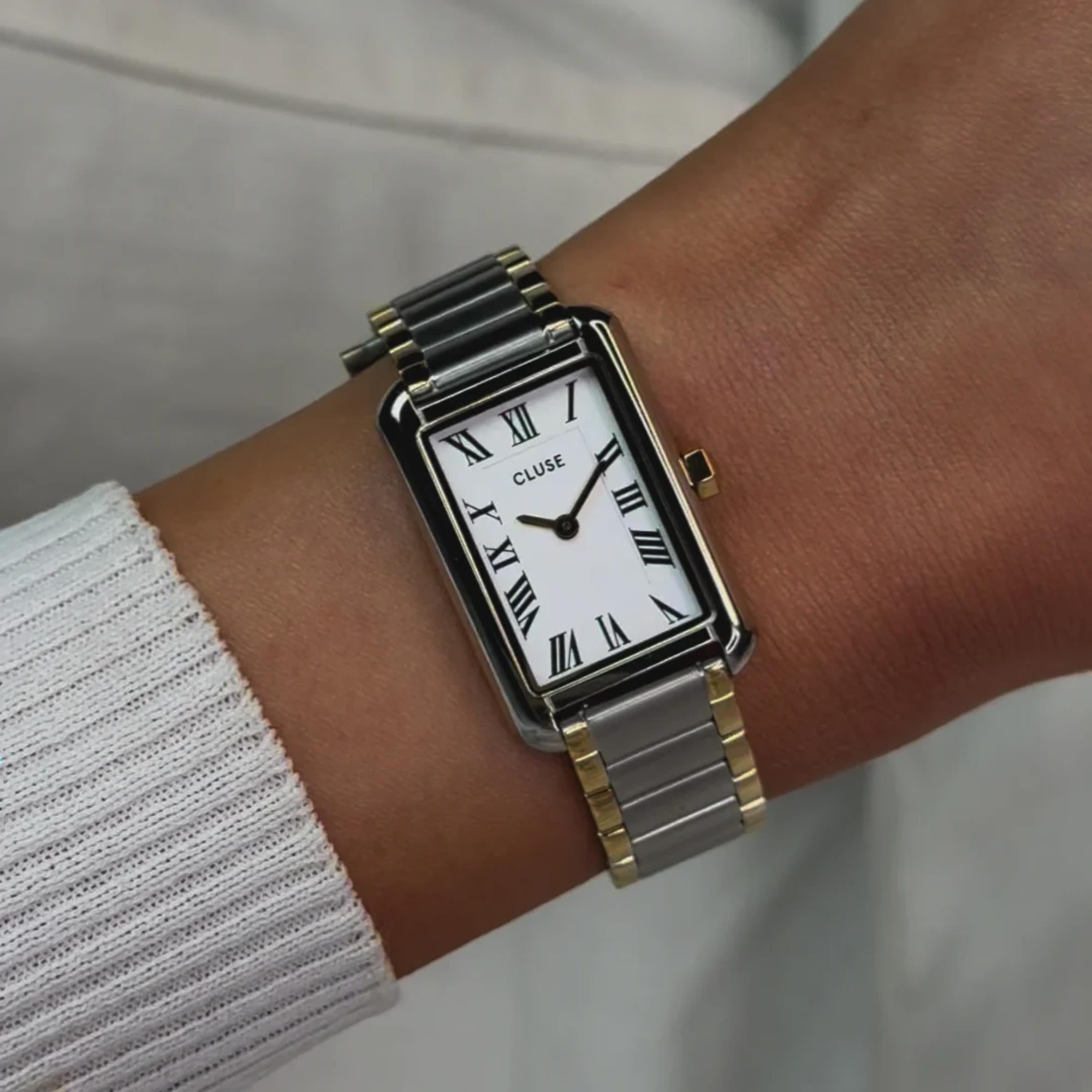 CLUSE Belisenna Quartz White Dial Steel Strap Women's Watch CW15003