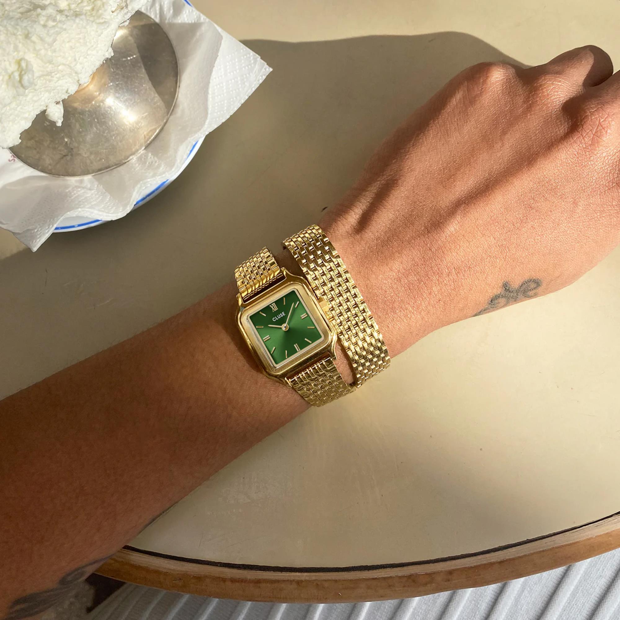 CLUSE Gracieuse Petite Quartz Green Dial Steel Strap Women's Watch CW11811