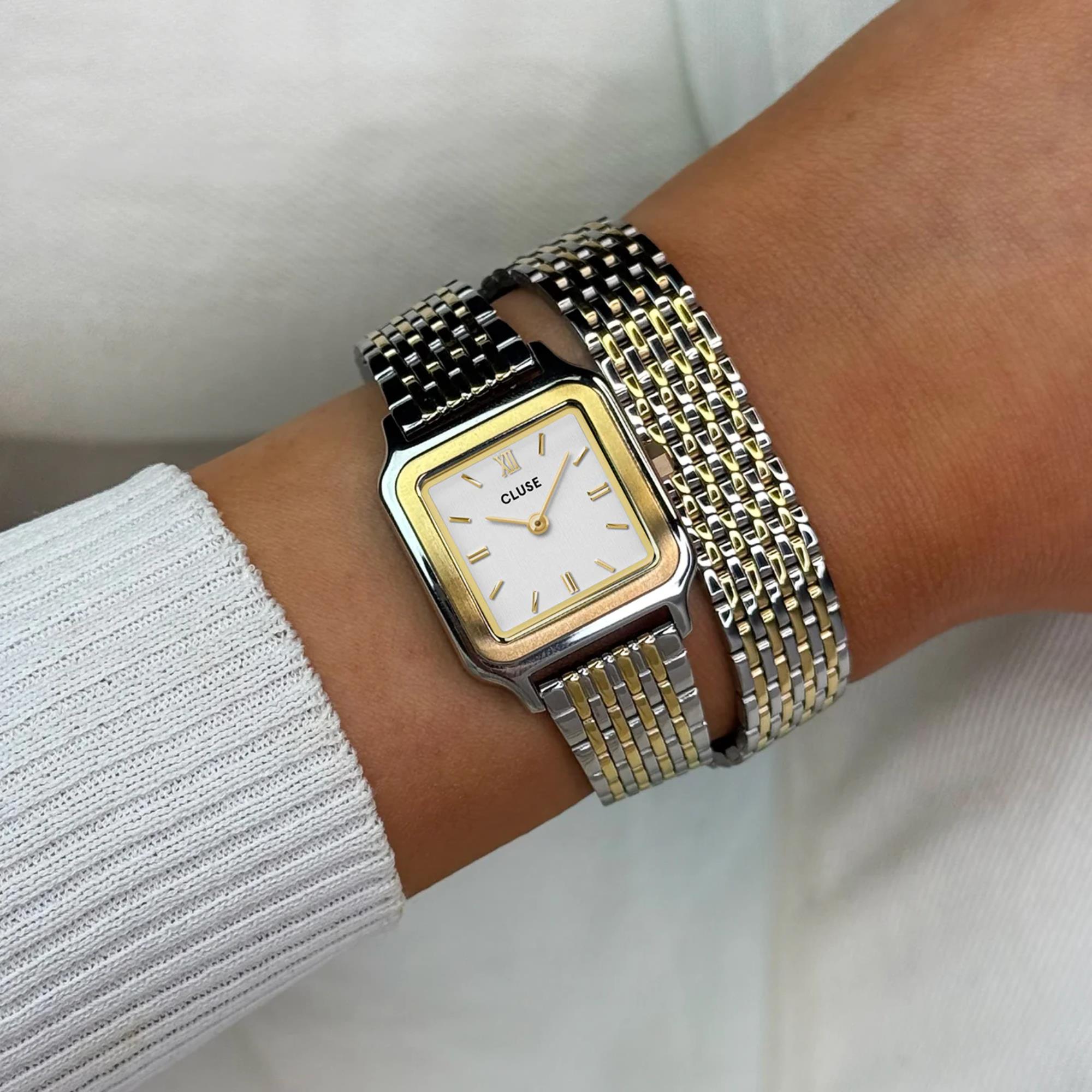 CLUSE Gracieuse Petite Quartz White Dial Steel Strap Women's Watch CW11814