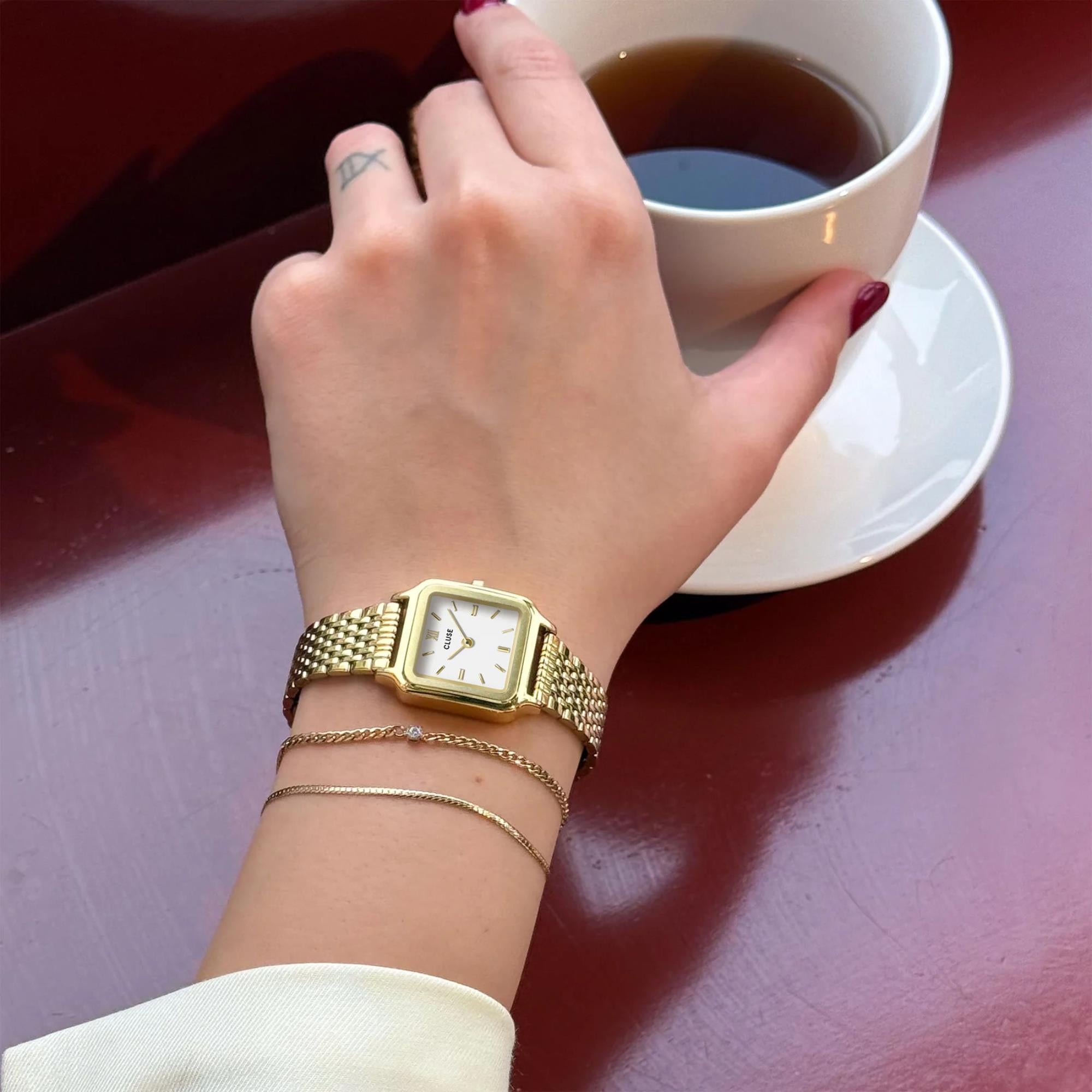CLUSE Gracieuse Petite Quartz White Dial Steel Strap Women's Watch CW11815