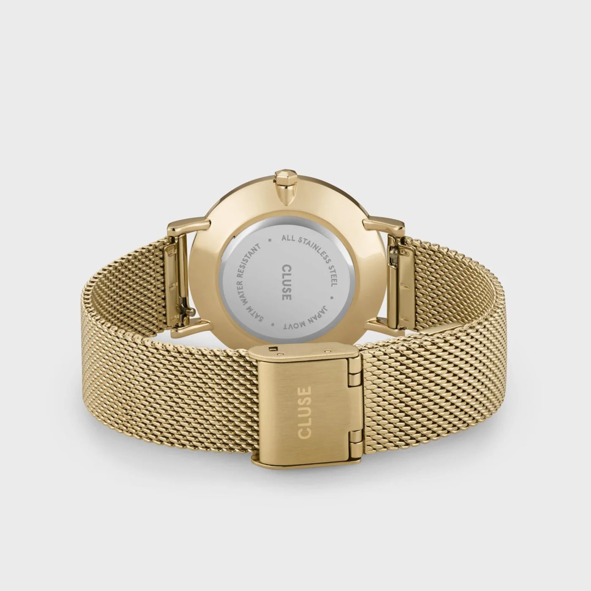 CLUSE Minuit Quartz White Dial Steel Strap Women's Watch CW0101203007
