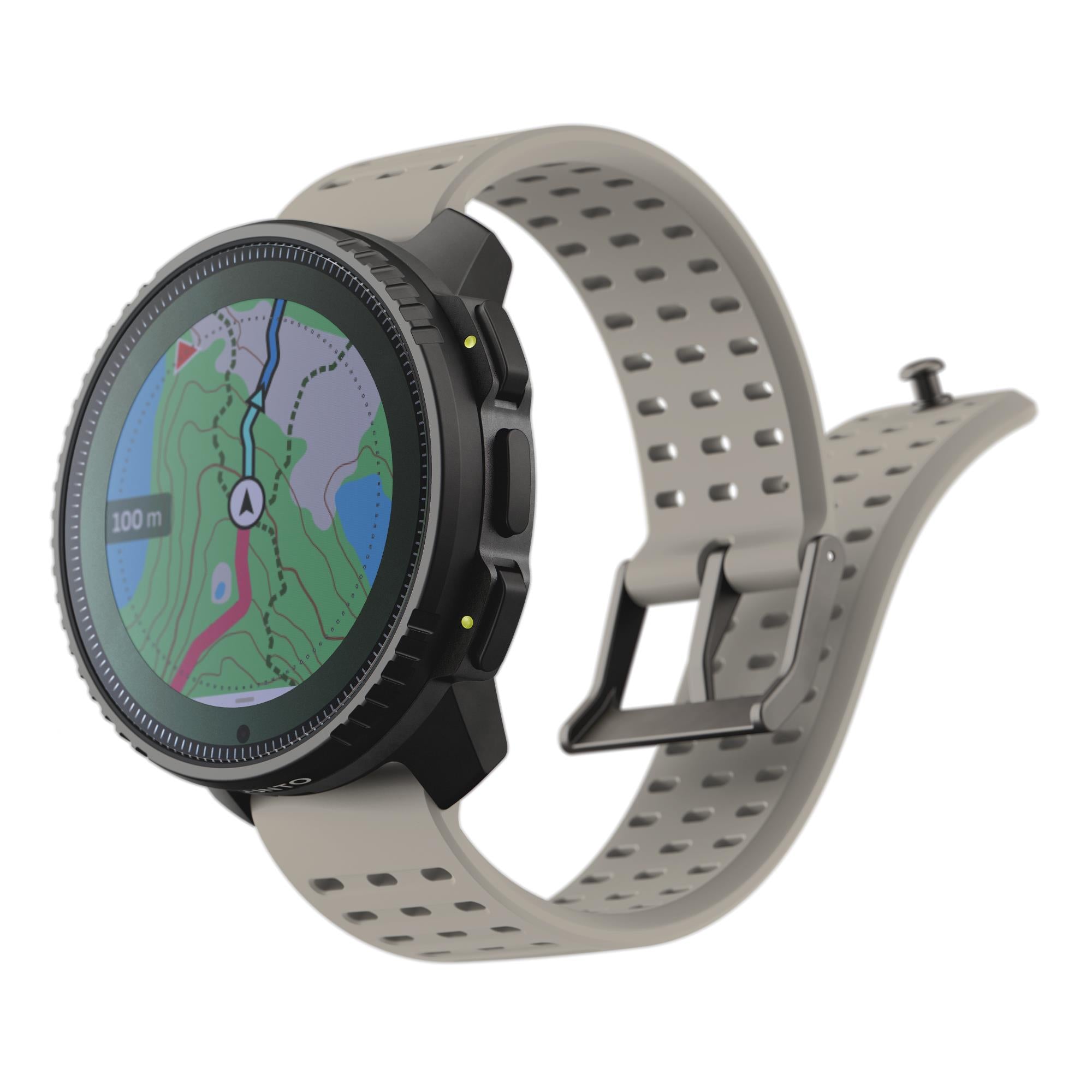 Suunto Vertical Steel Solar Sand Digital Silicone Strap Unisex Smart Watch SS050986000