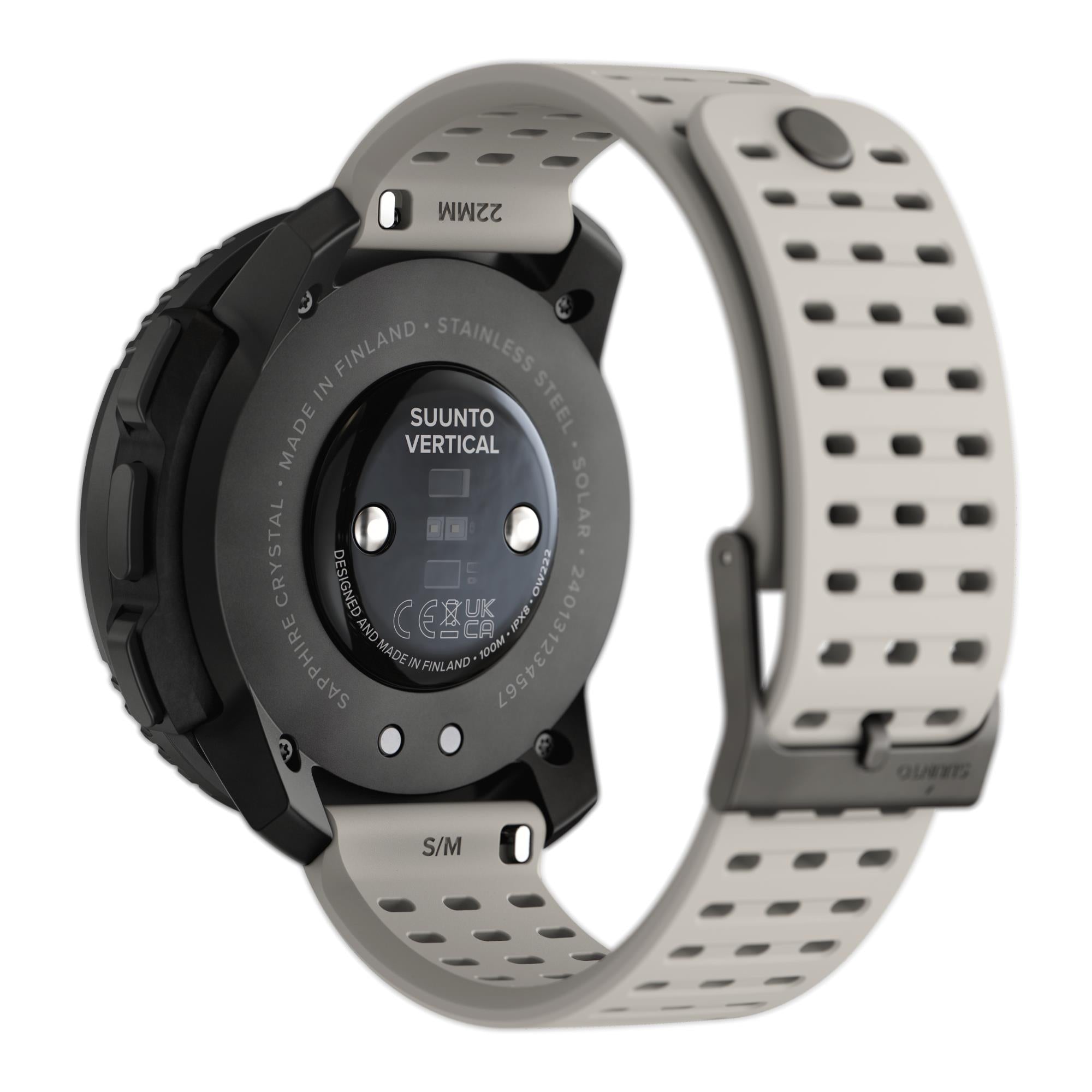 Suunto Vertical Steel Solar Sand Digital Silicone Strap Unisex Smart Watch SS050986000