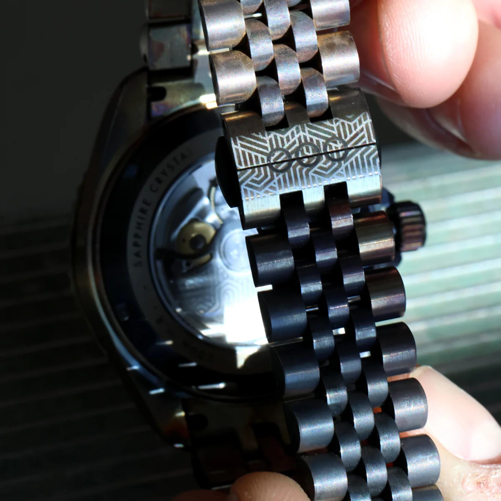 Out of Order Diverissimo Azteco Automatic Sand Dial Steel Strap Men's Watch OOO.001-32.SA