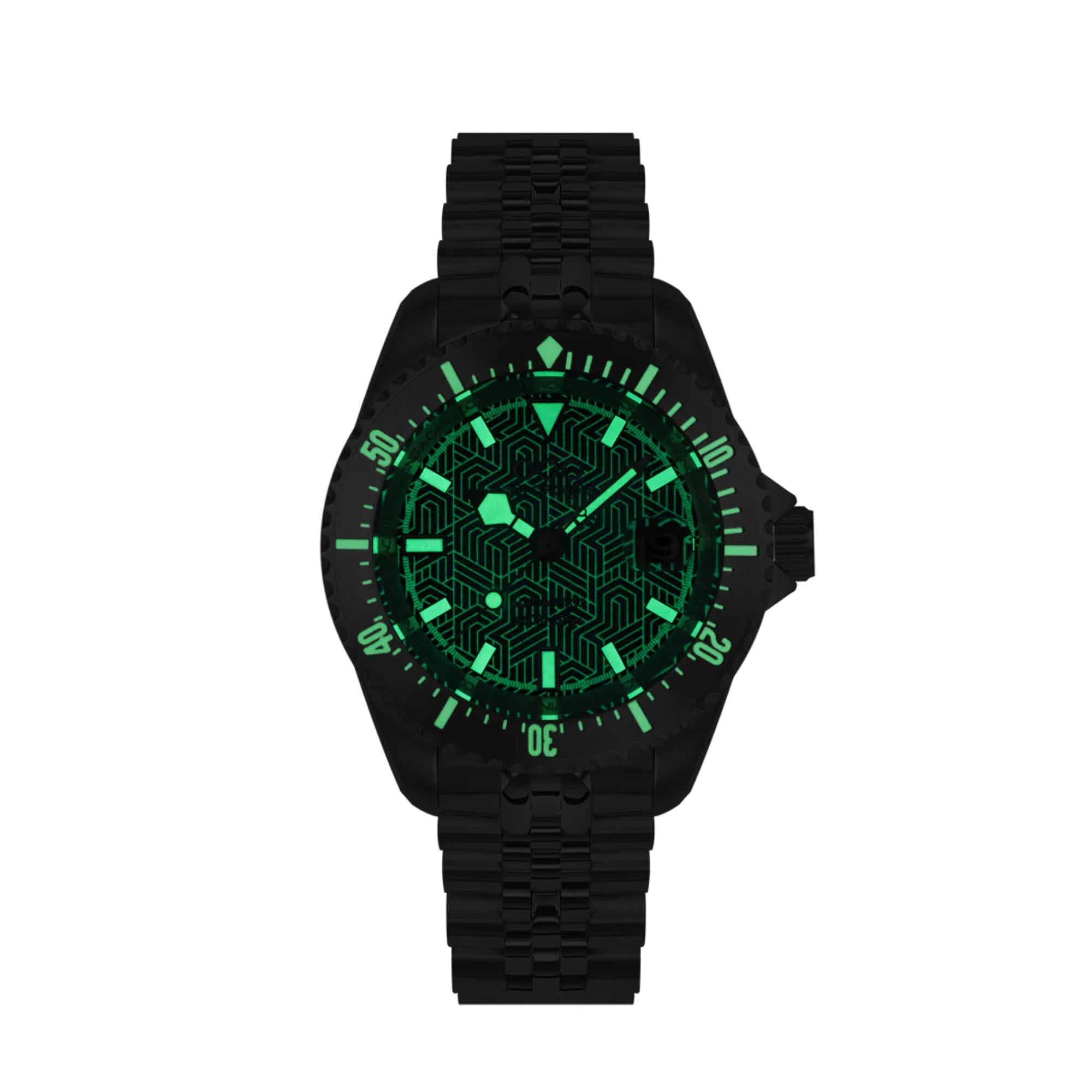 Out of Order Diverissimo Azteco Automatic Dark Grey Dial Steel Strap Men's Watch OOO.001-32.NE